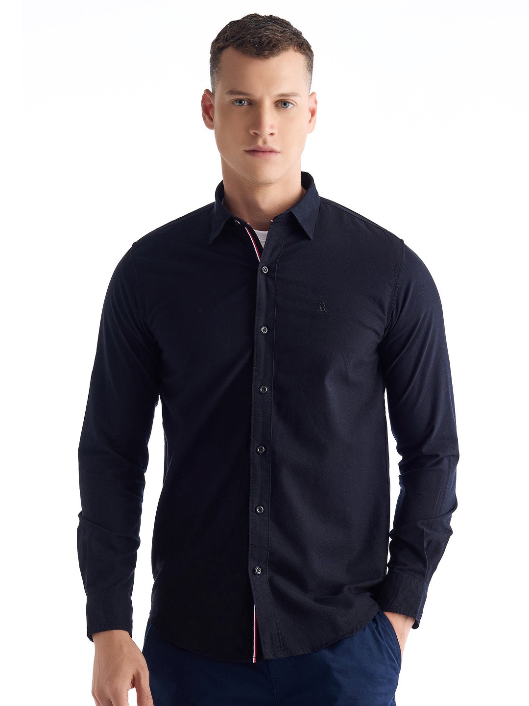 

Red Flame Men Opaque Casual Shirt, Black