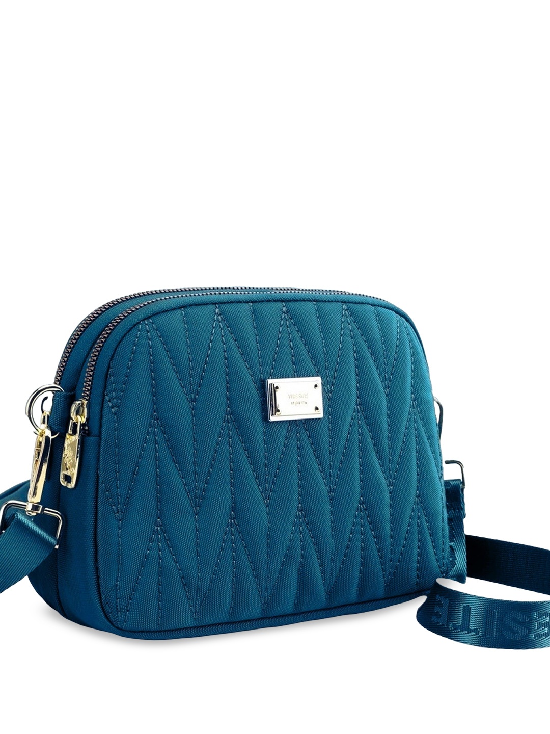 

Diva Dale Textured Structured Sling Bag, Green