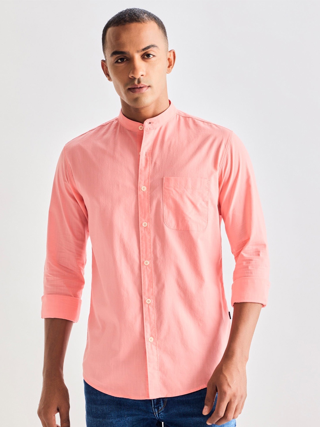 

Red Flame Men Opaque Casual Shirt, Pink