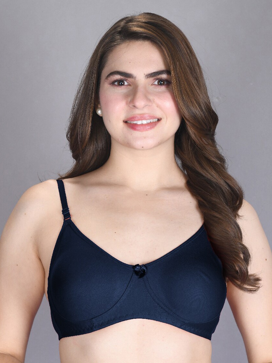 

LUX VENUS Full Coverage Cotton Bra, Navy blue