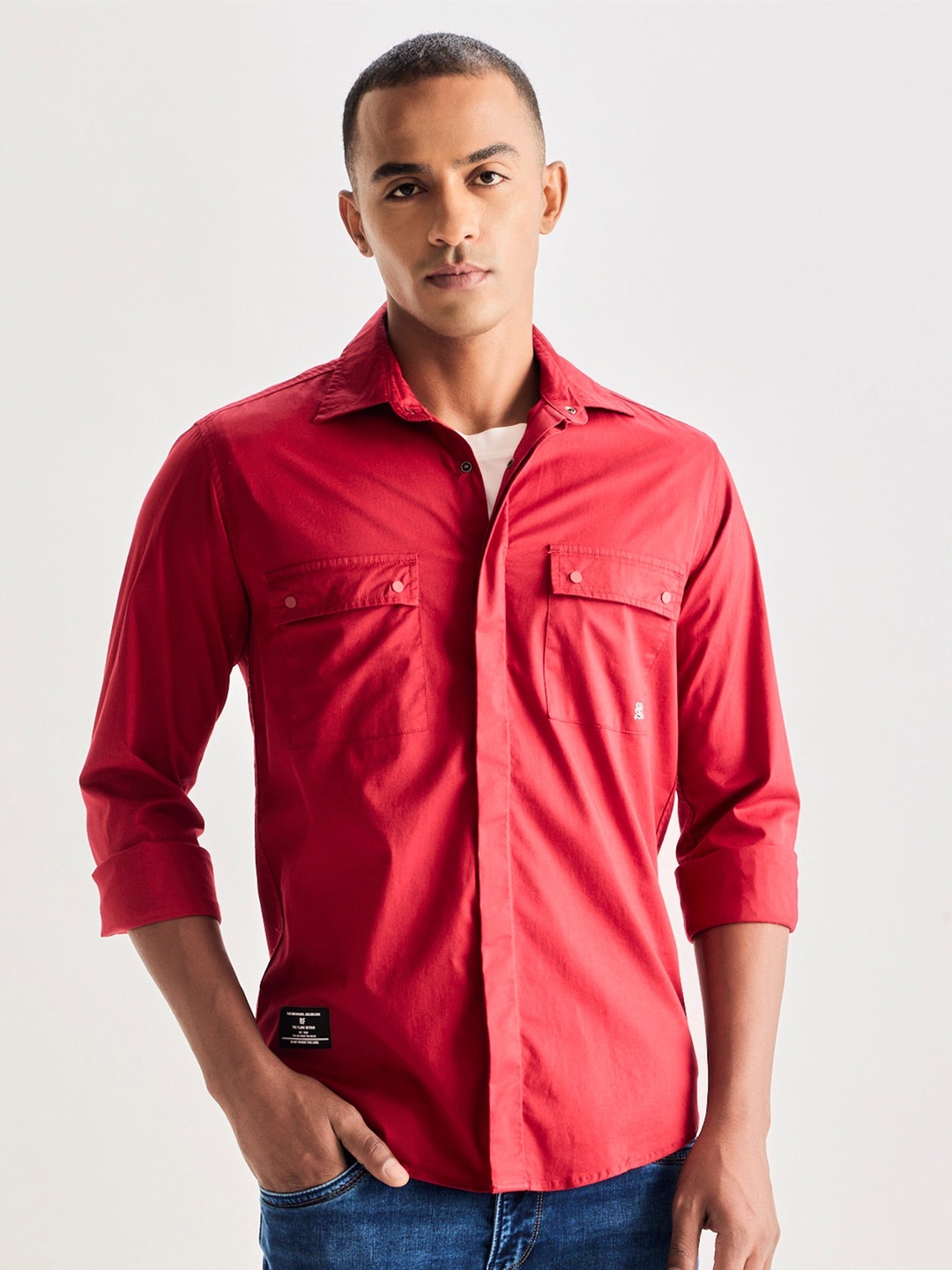 

Red Flame Men Opaque Casual Shirt