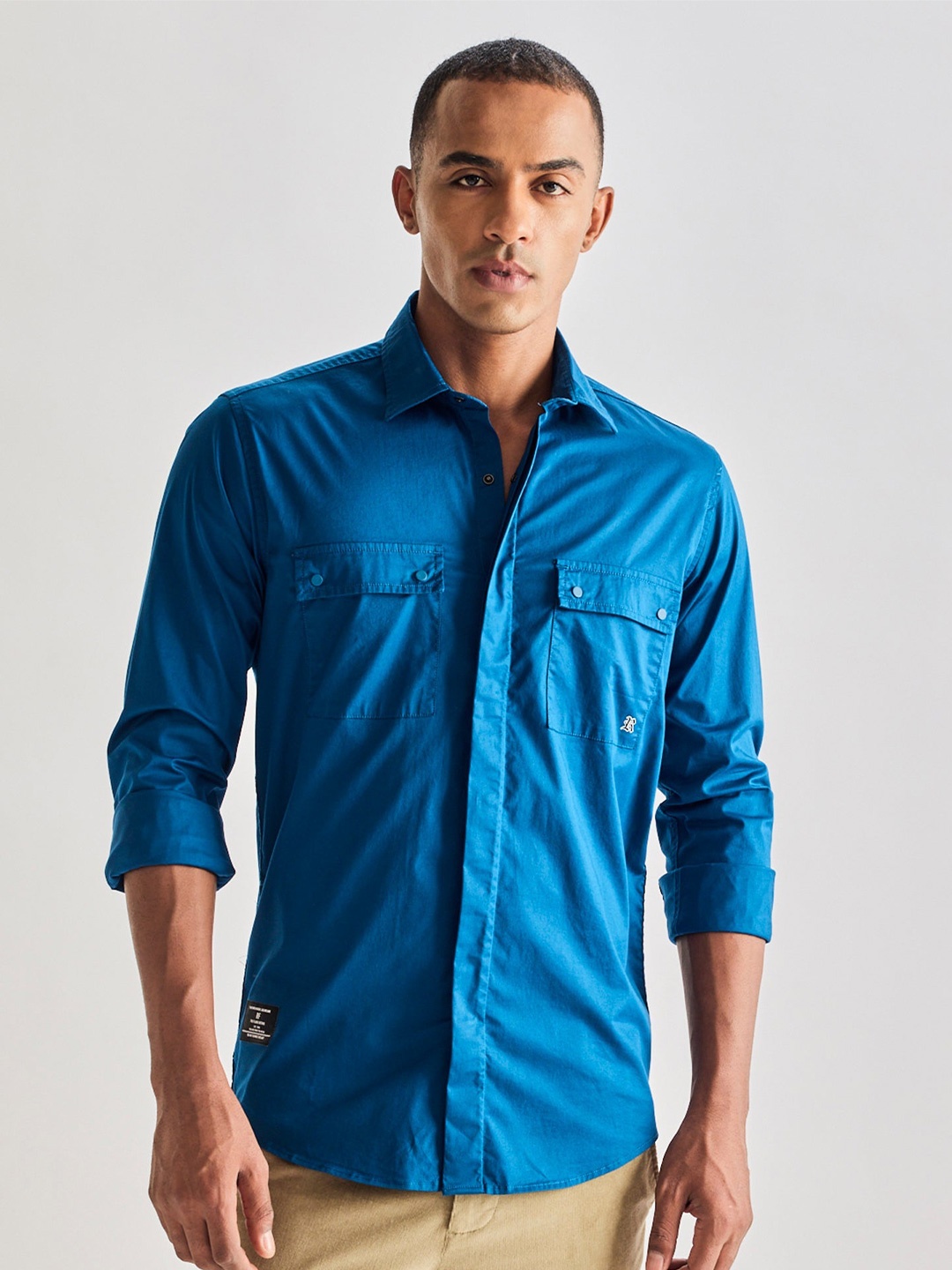 

Red Flame Men Opaque Casual Shirt, Blue