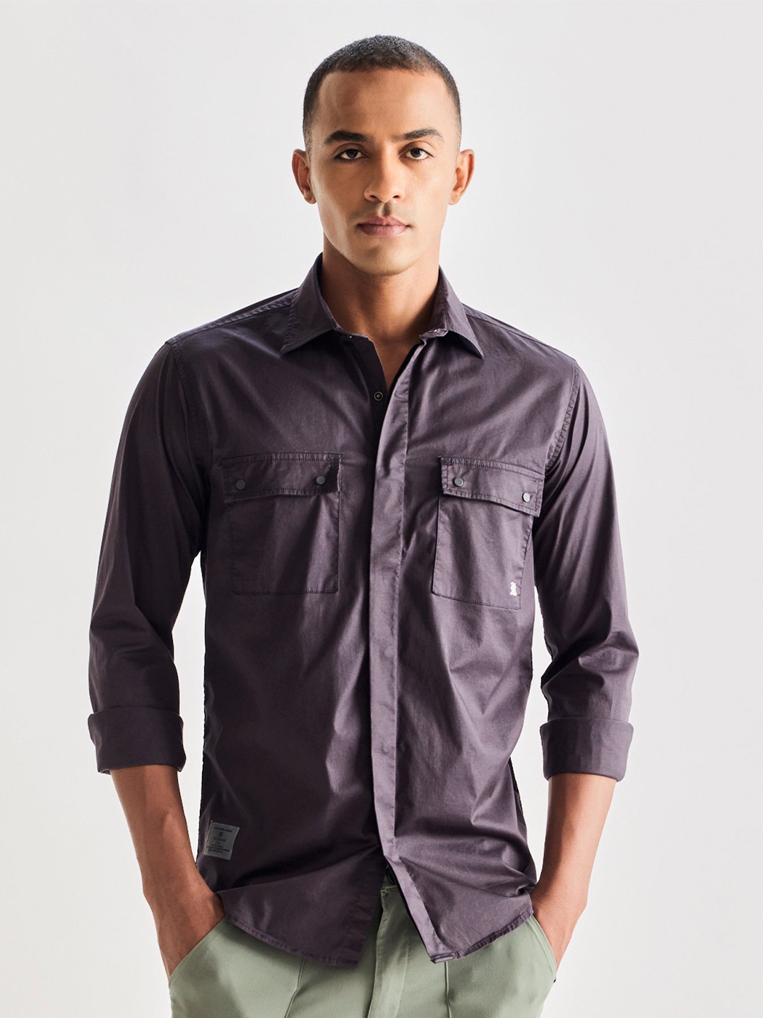 

Red Flame Men Opaque Casual Shirt, Grey