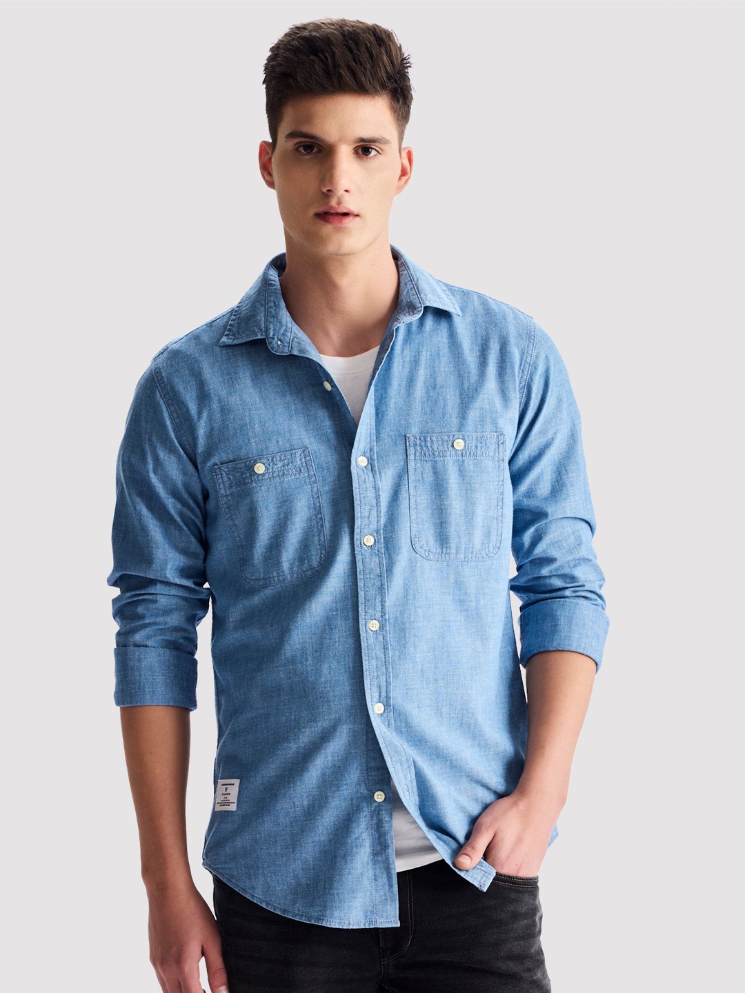 

Red Flame Men Opaque Casual Shirt, Blue
