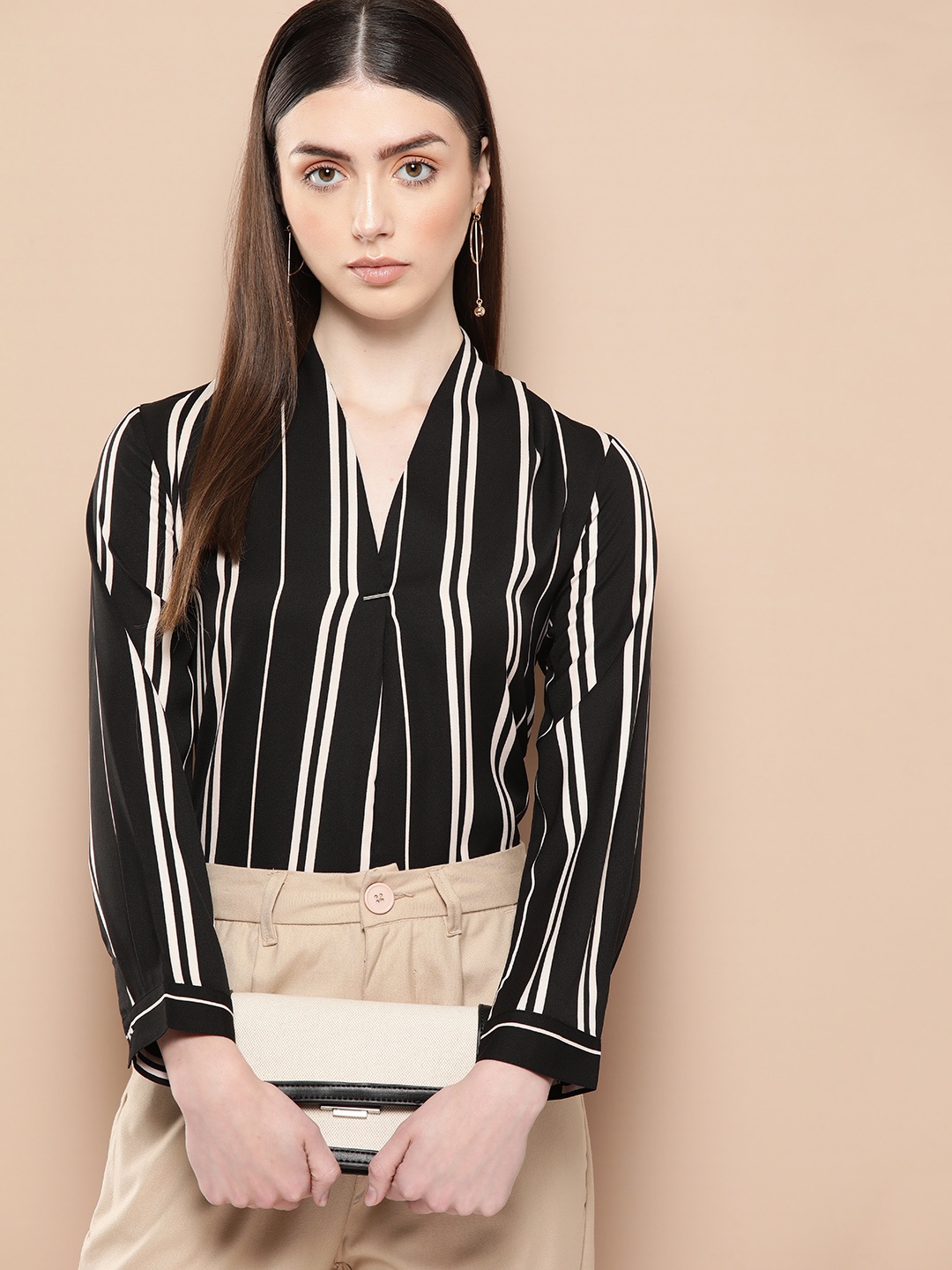 

her by invictus Striped Top, Black