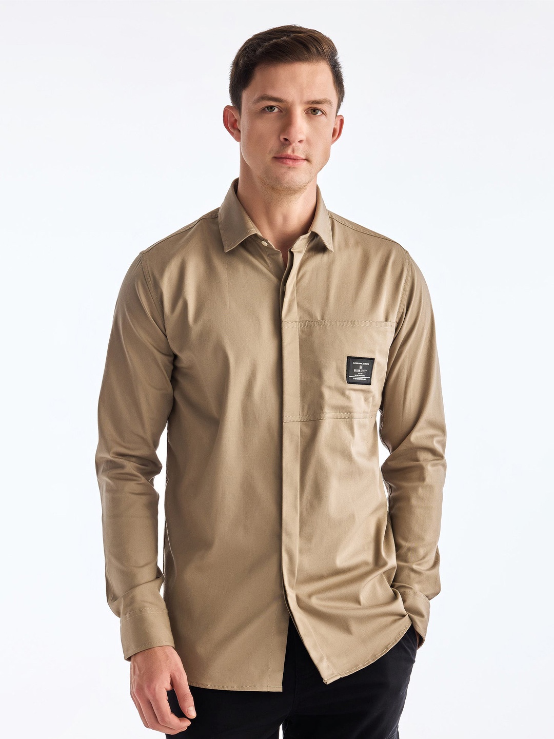 

Red Flame Men Opaque Casual Shirt, Khaki