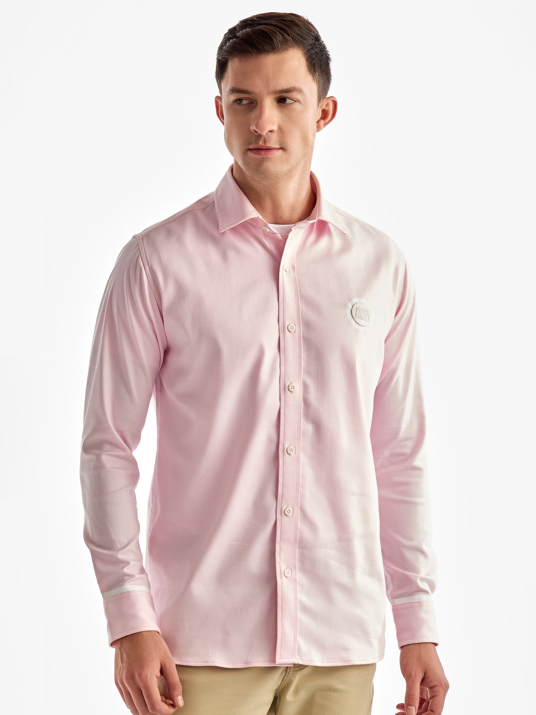 

Red Flame Men Opaque Casual Shirt, Pink