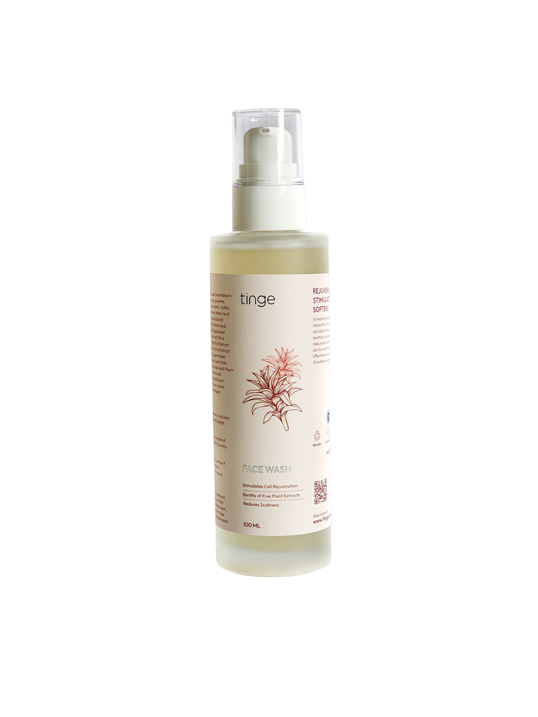 

tinge Deep Clean Face Wash with Glycerine & D-Panthenol - 100 ml, Beige