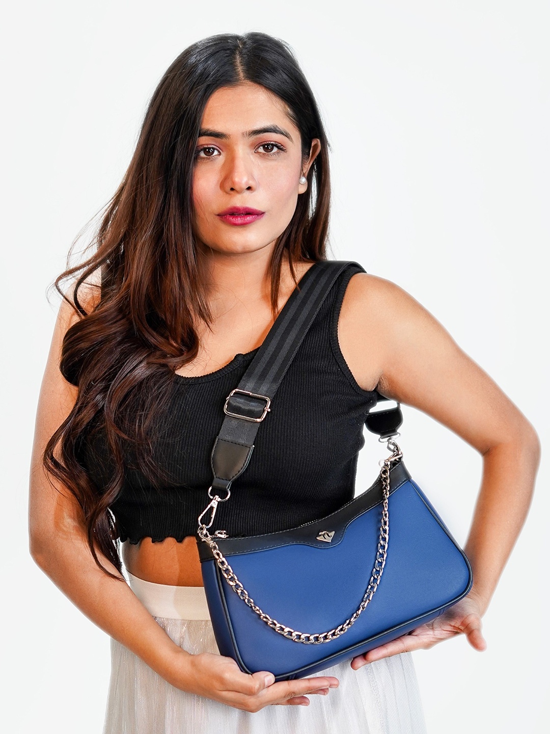 

Nestasia Structured Sling Bag, Blue