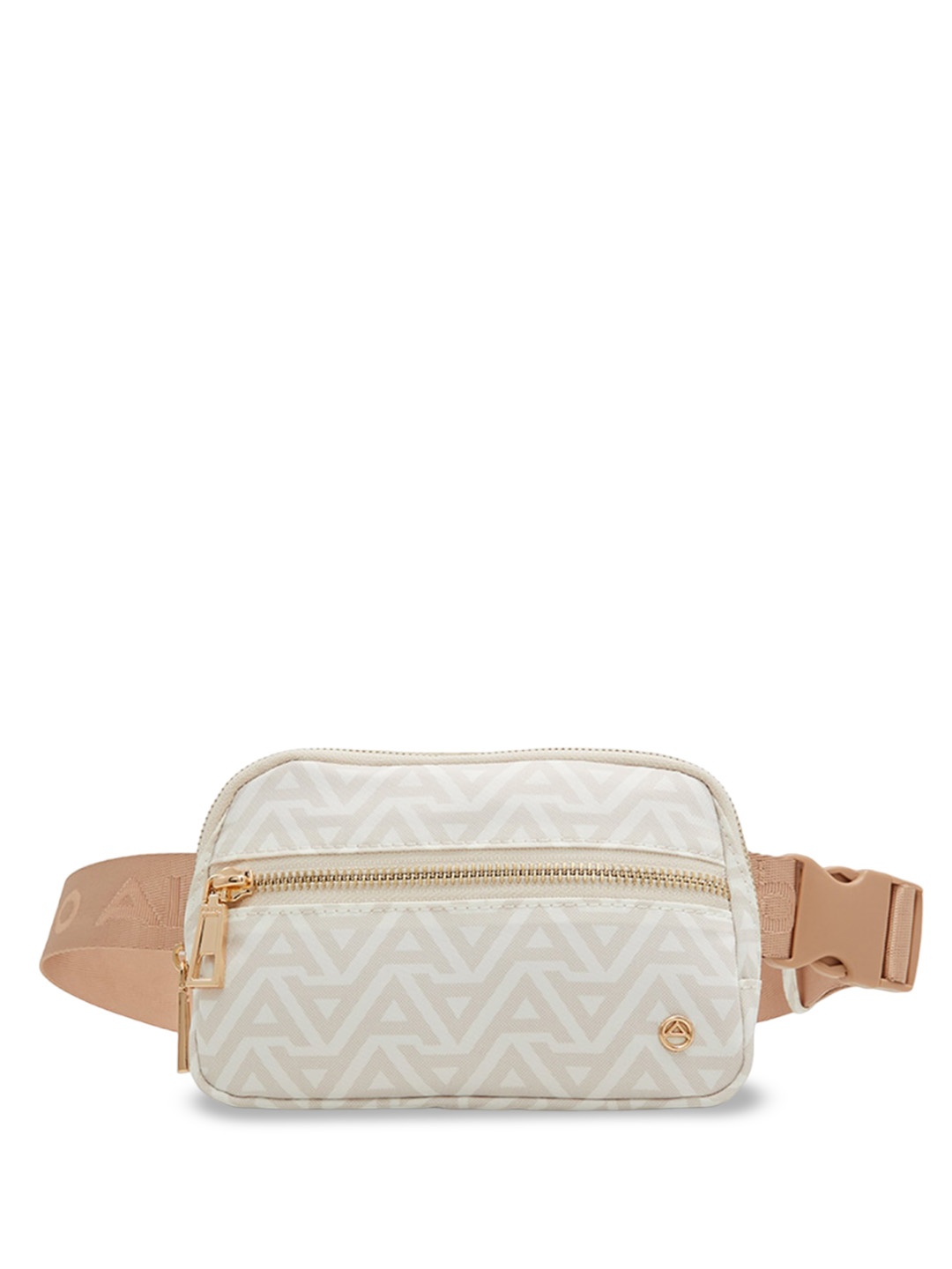 

ALDO Geometric Printed Waist Pouch, Off white