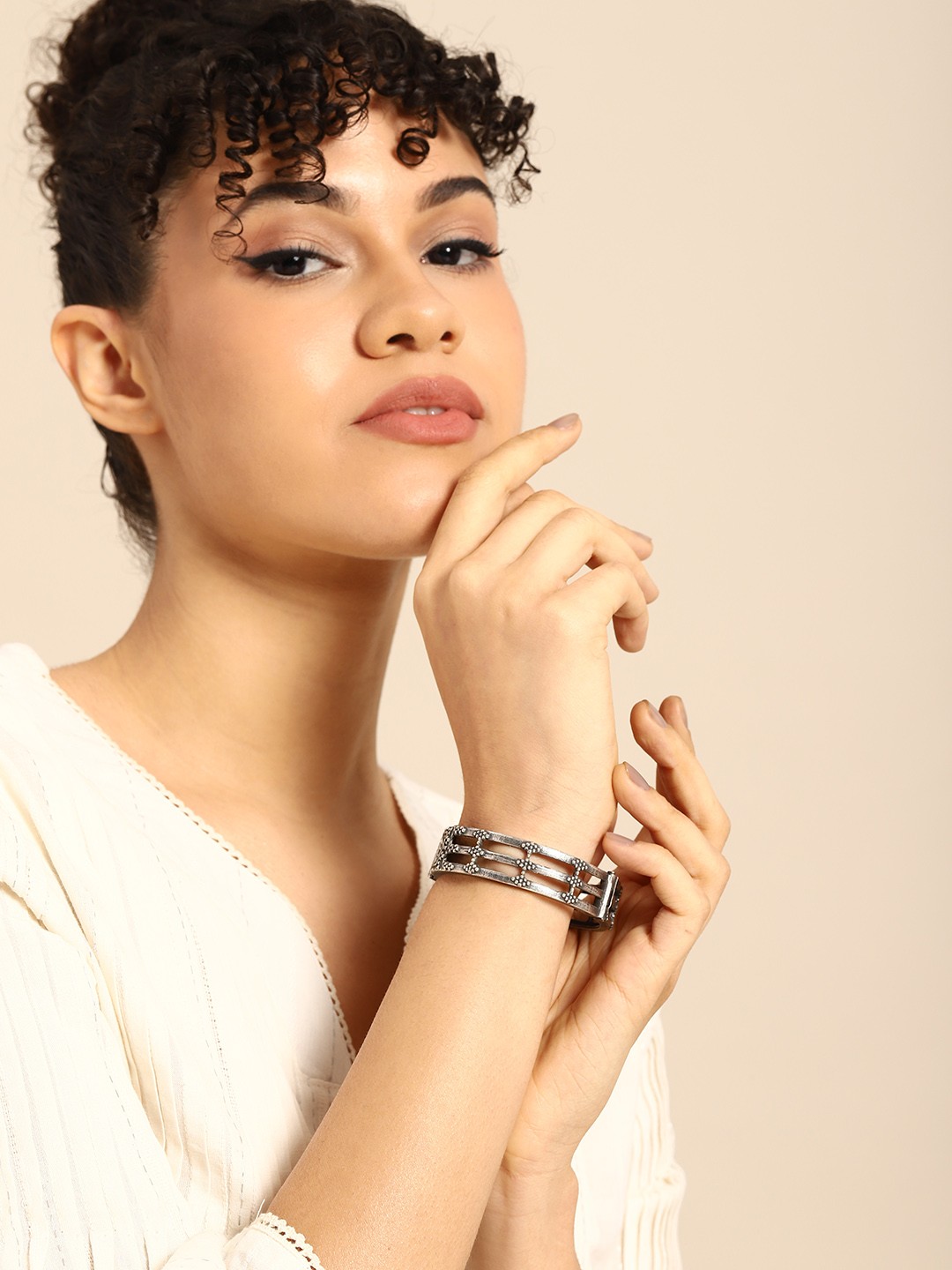 

Sangria Women Silver-Plated Cuff Bracelet