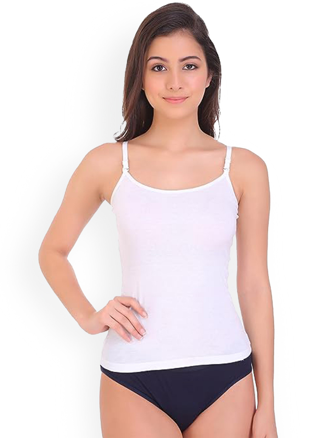 

CoolTees4U Cotton Adjustable Camisoles, White