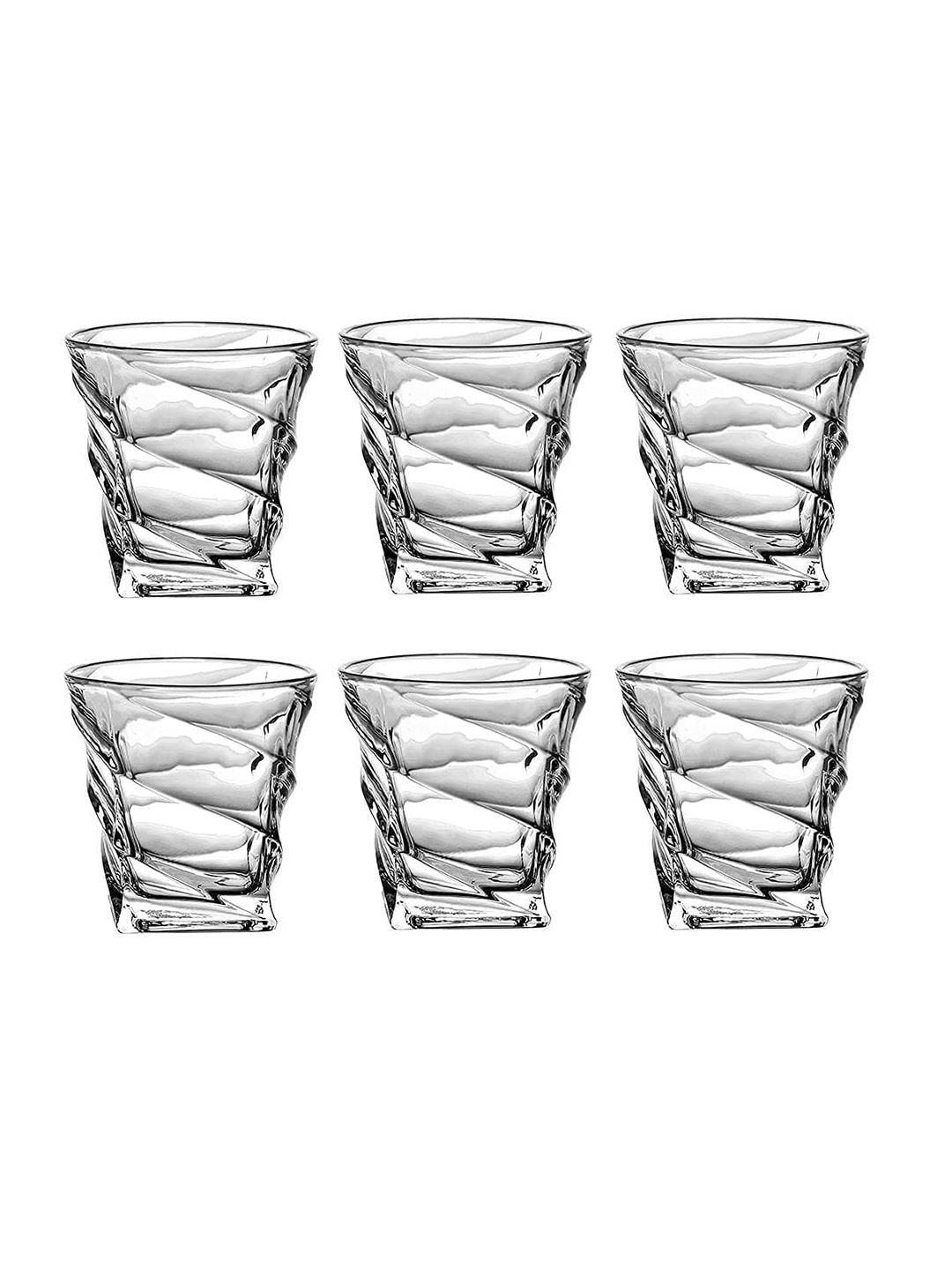 

FINSTER Premium Transparent 6 Pieces Textured Whisky Glass 320 ml