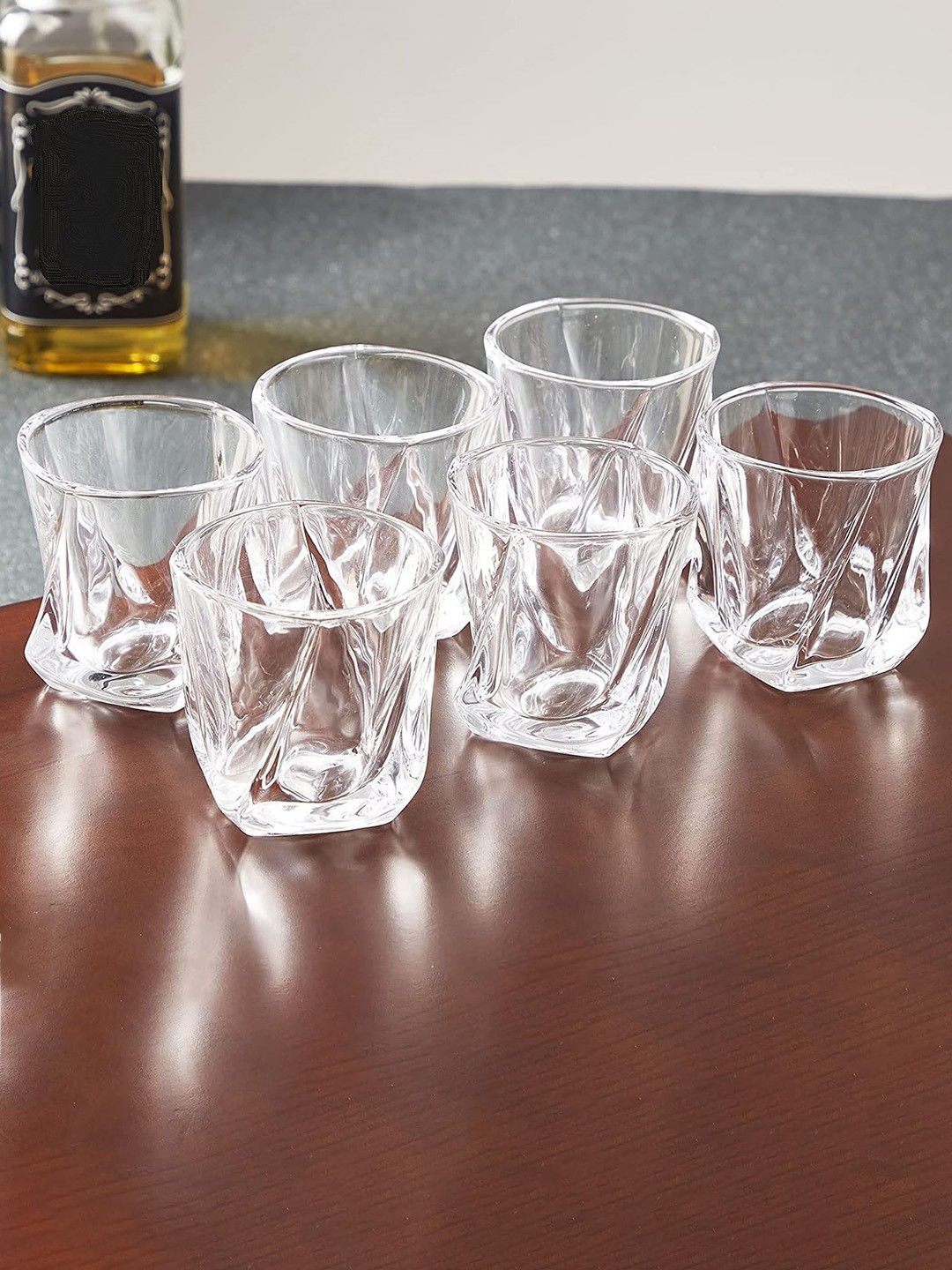 

FINSTER Premium Transparent 6 Pieces Textured Whisky Glass 310 ml