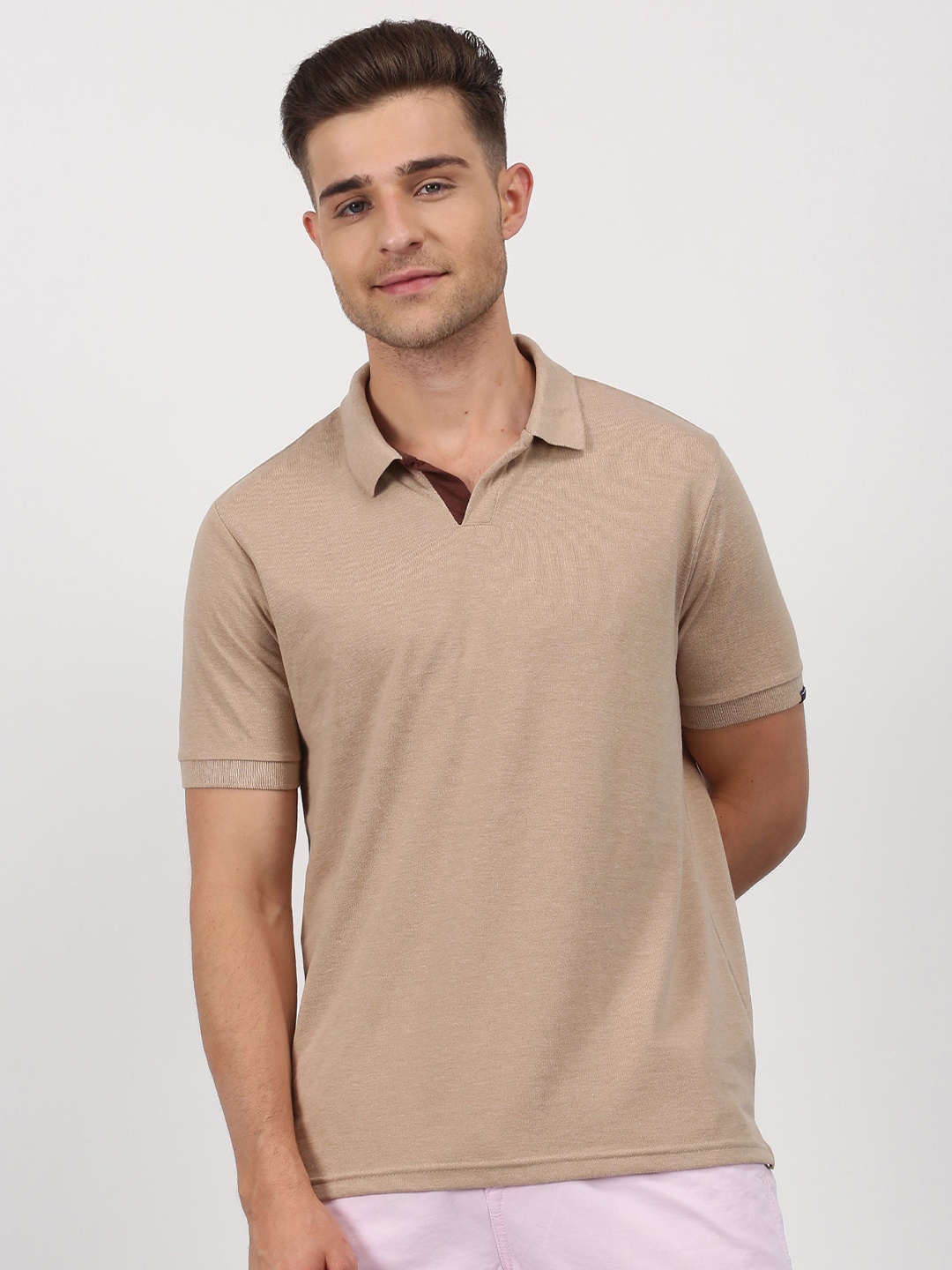 

Red Flame Polo Neck Short Sleeve Regular Fit T-shirt, Grey