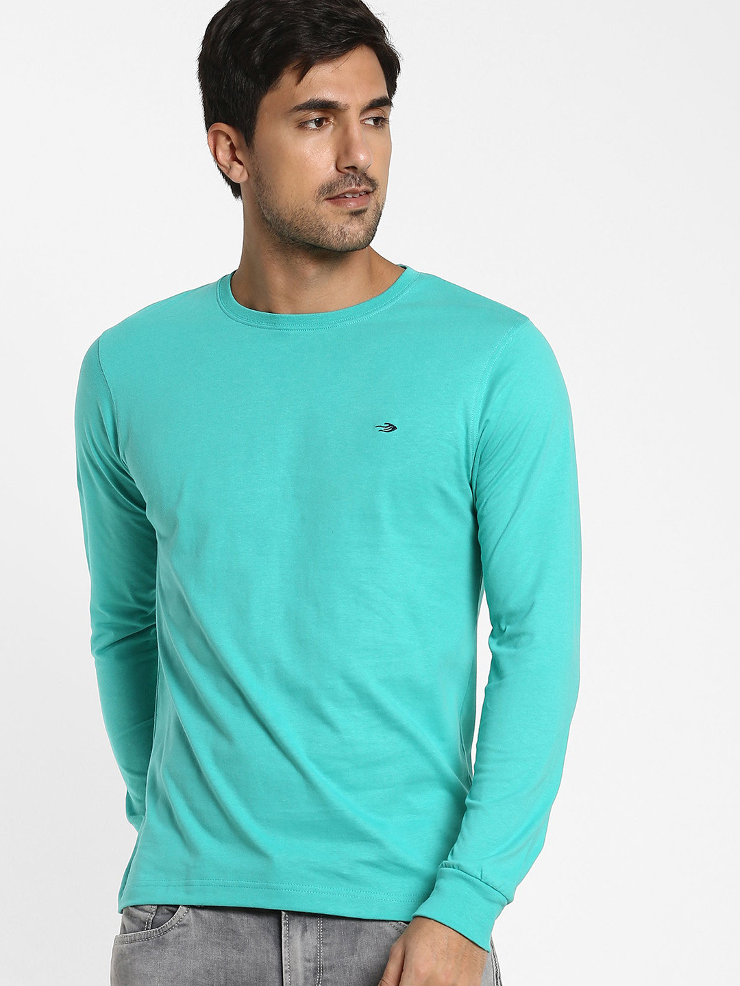 

Red Flame Round Neck Cotton T-shirt, Green