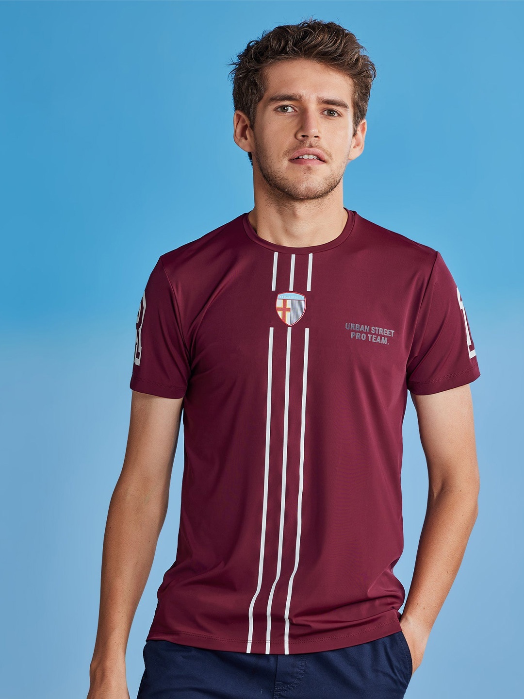 

Red Flame Men Striped T-shirt