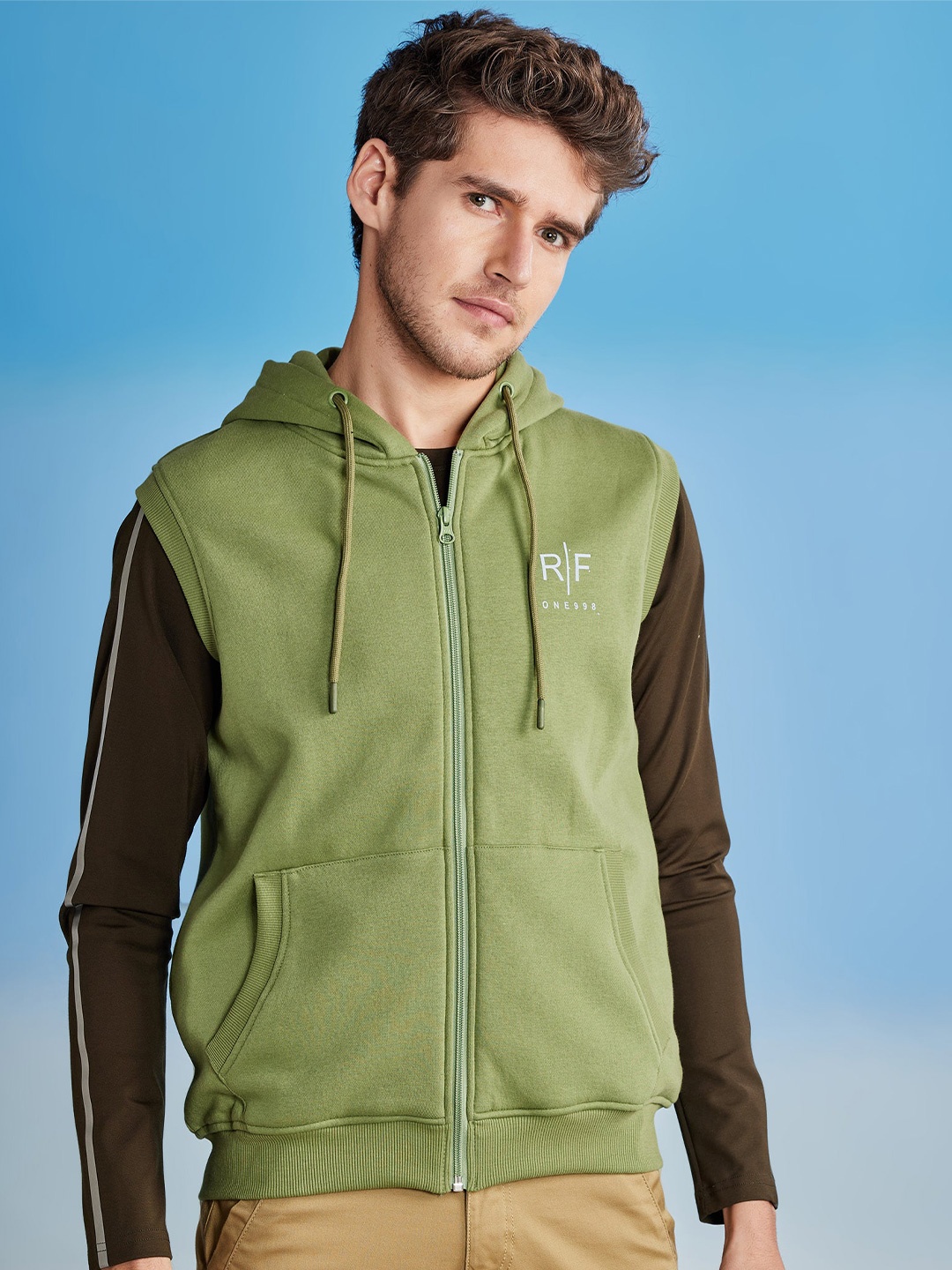 

Red Flame Men Hooded Sweatshirt, Green