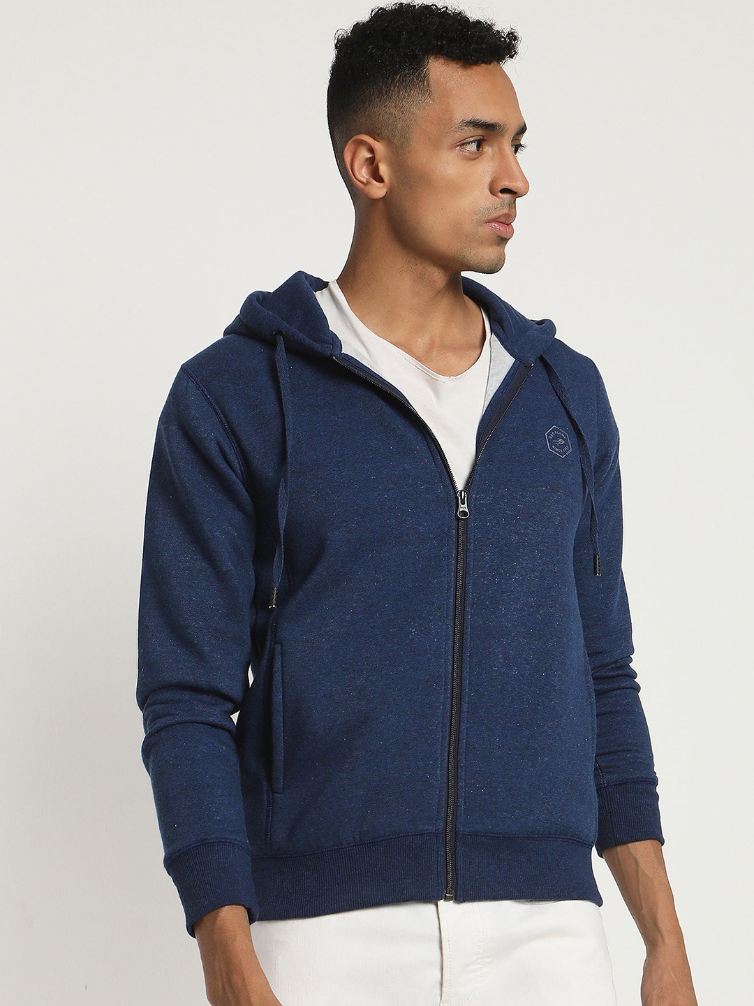 

Red Flame Long Sleeves Hooded Pullover Sweatshirt, Blue