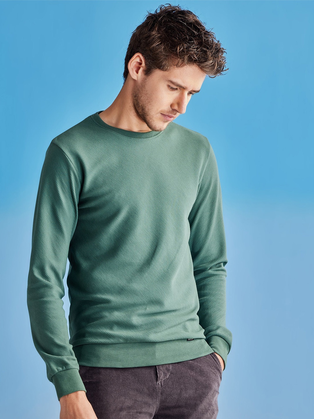 

Red Flame Men Sweatshirt, Green