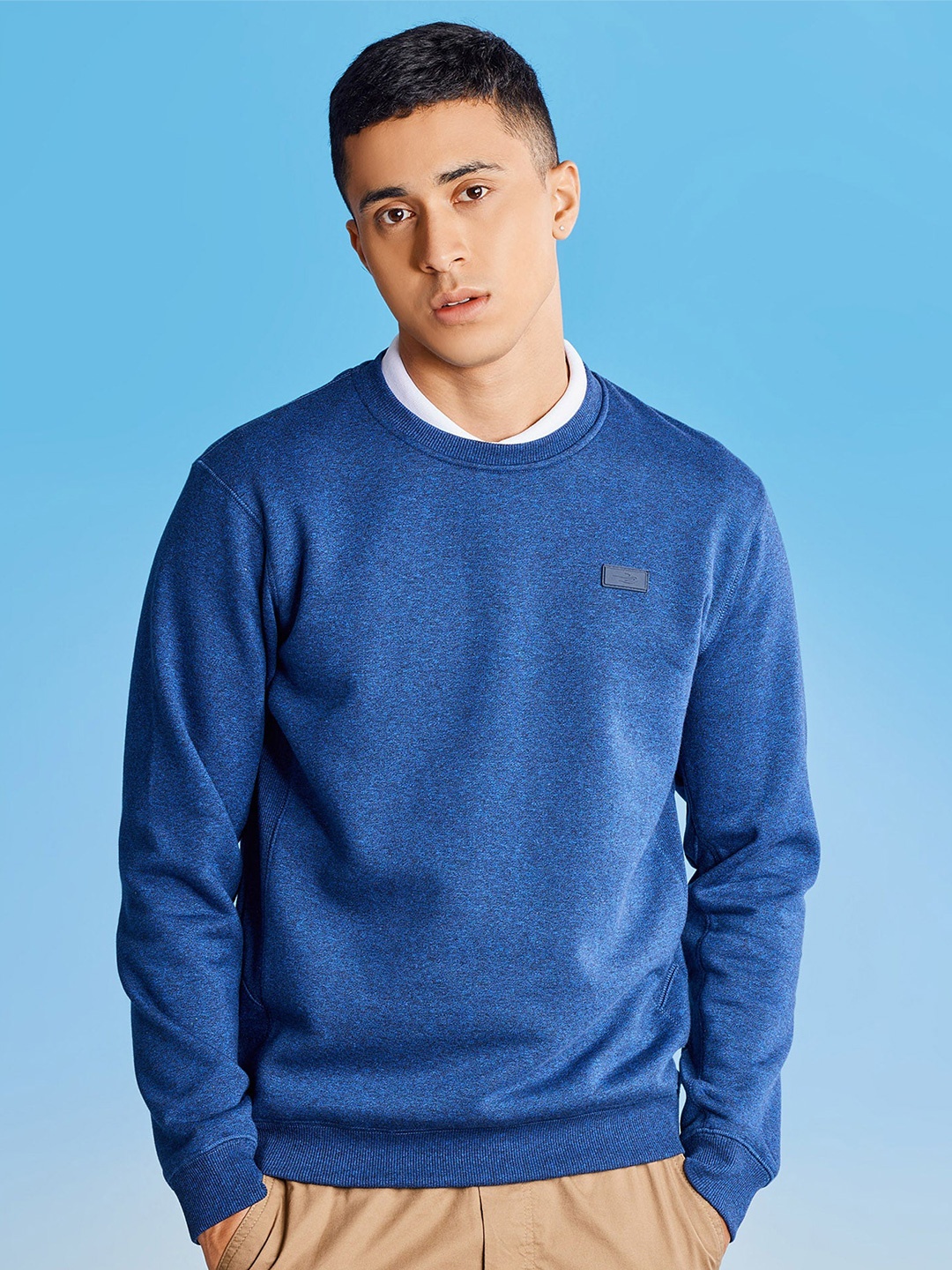 

Red Flame Men Sweatshirt, Blue