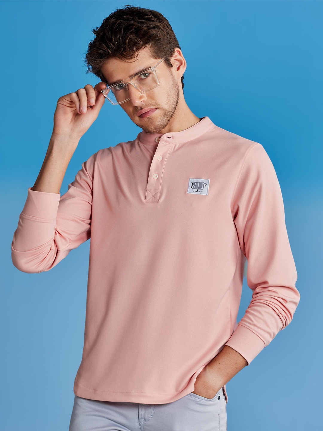 

Red Flame Men Sweatshirt, Pink