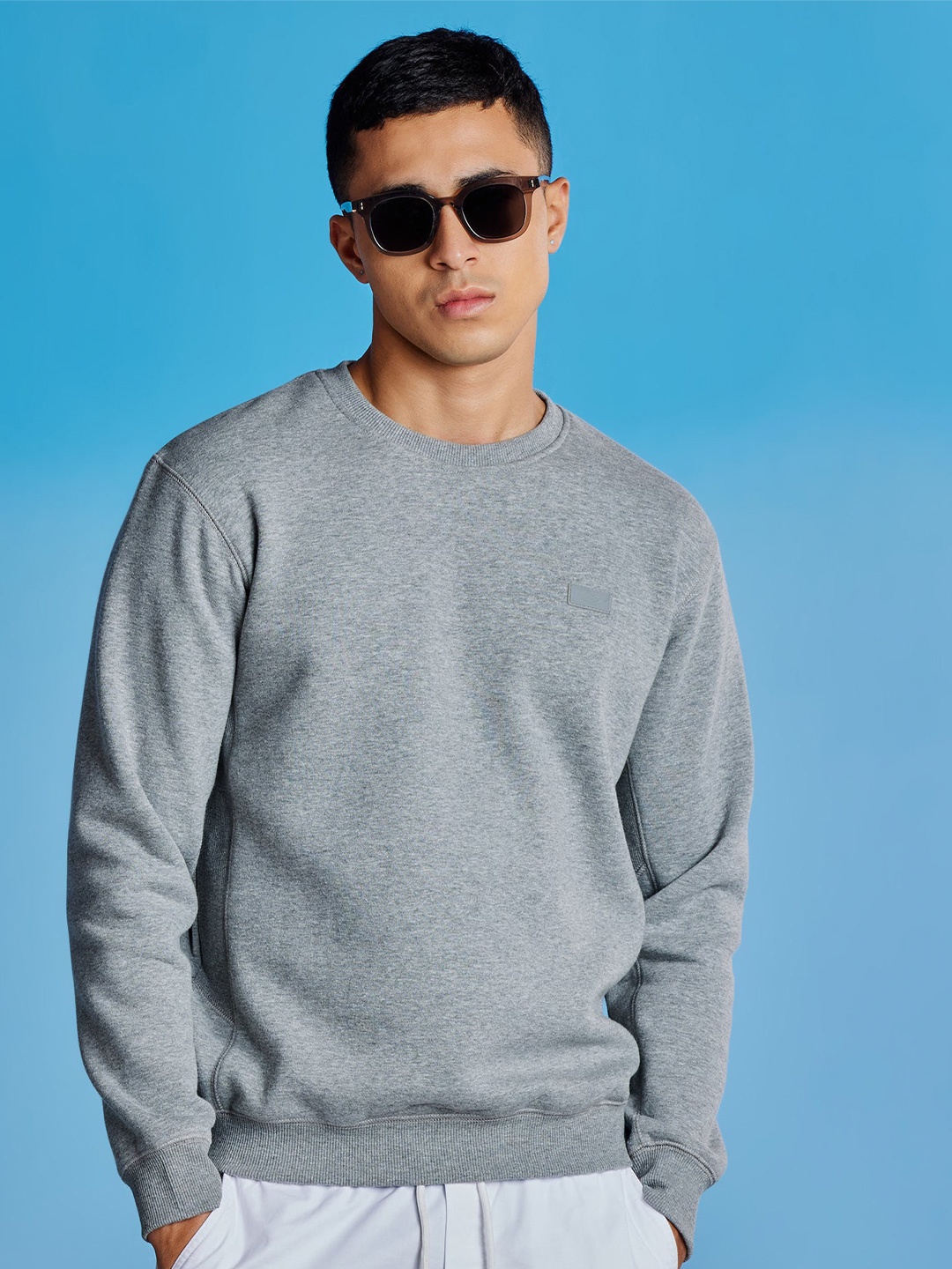 

Red Flame Men Sweatshirt, Grey