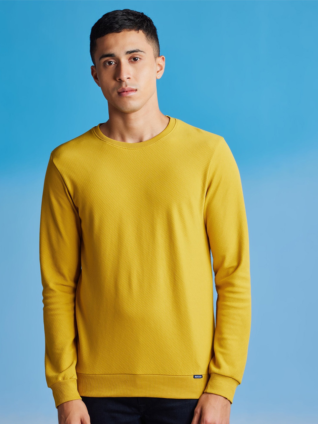 

Red Flame Men Sweatshirt, Yellow