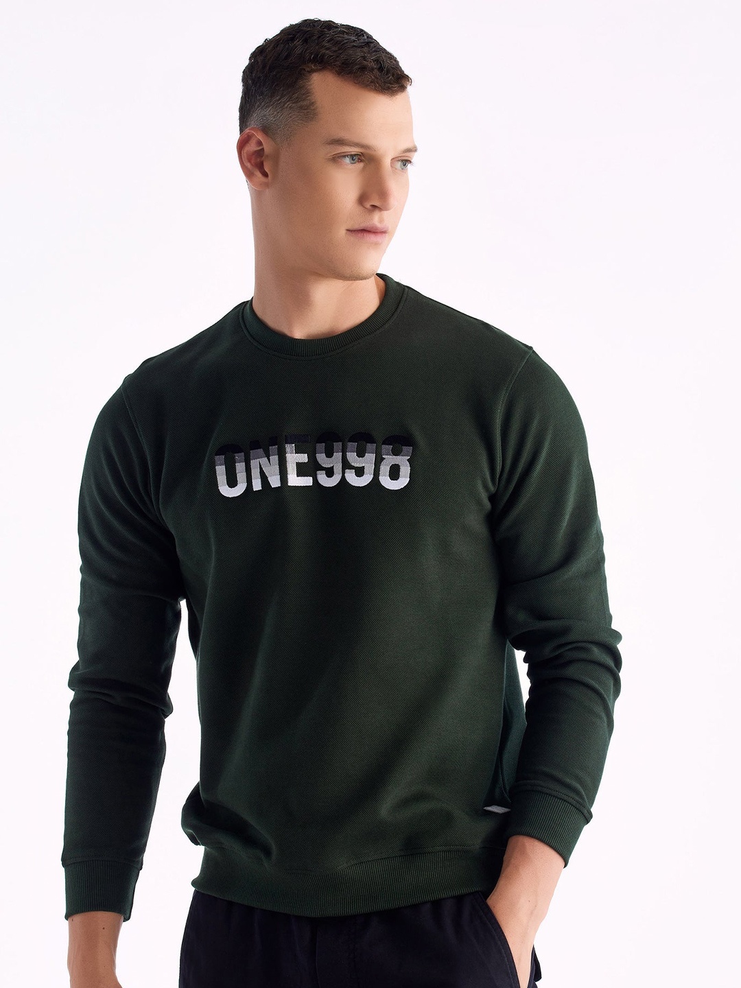 

Red Flame Men Sweatshirt, Green