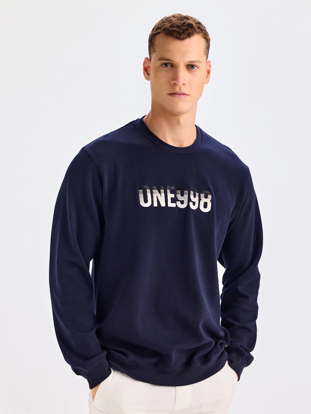 

Red Flame Men Sweatshirt, Navy blue