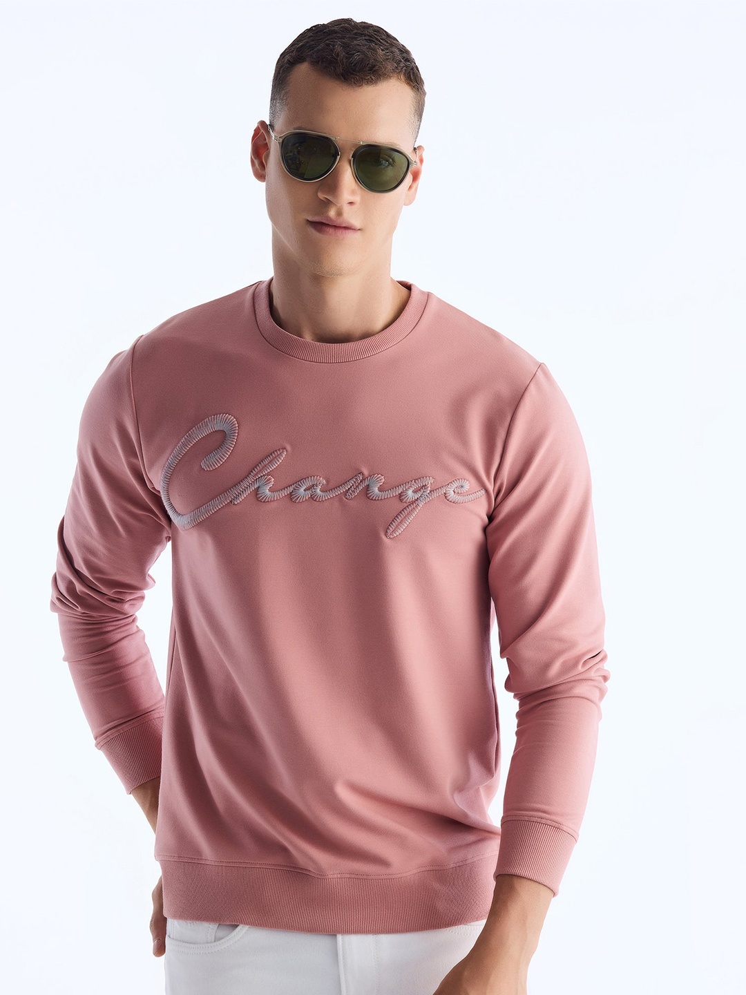 

Red Flame Men Sweatshirt, Pink