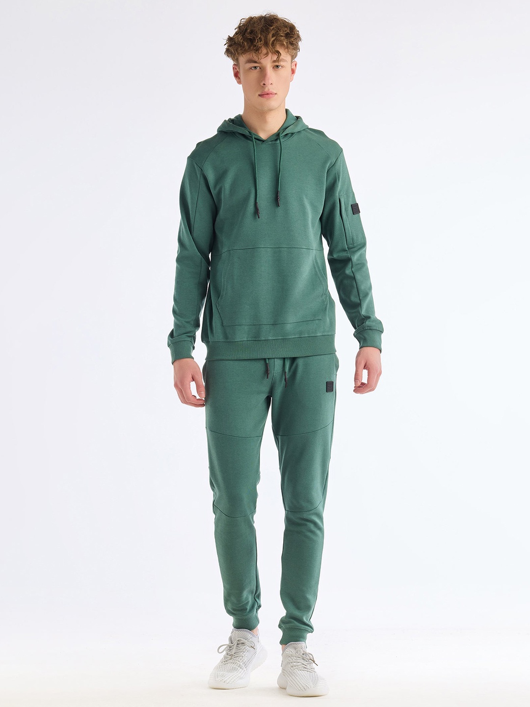 

Red Flame Hooded Pullover Sweatshirt, Green