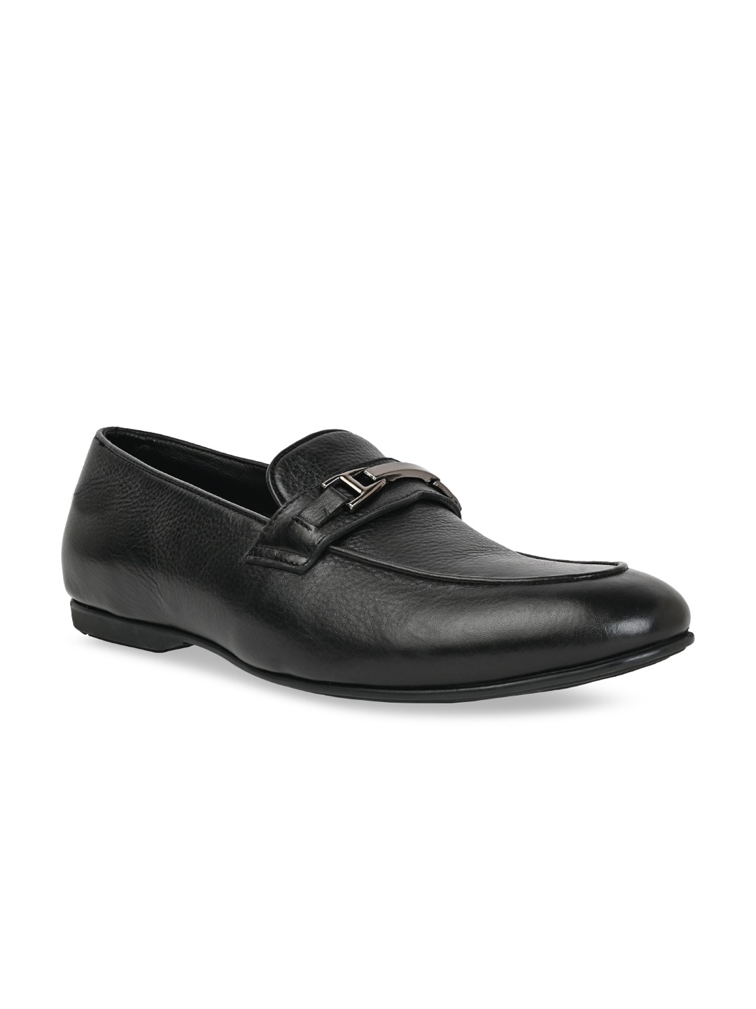 

Regal Men Textured Leather Formal Loafers, Black