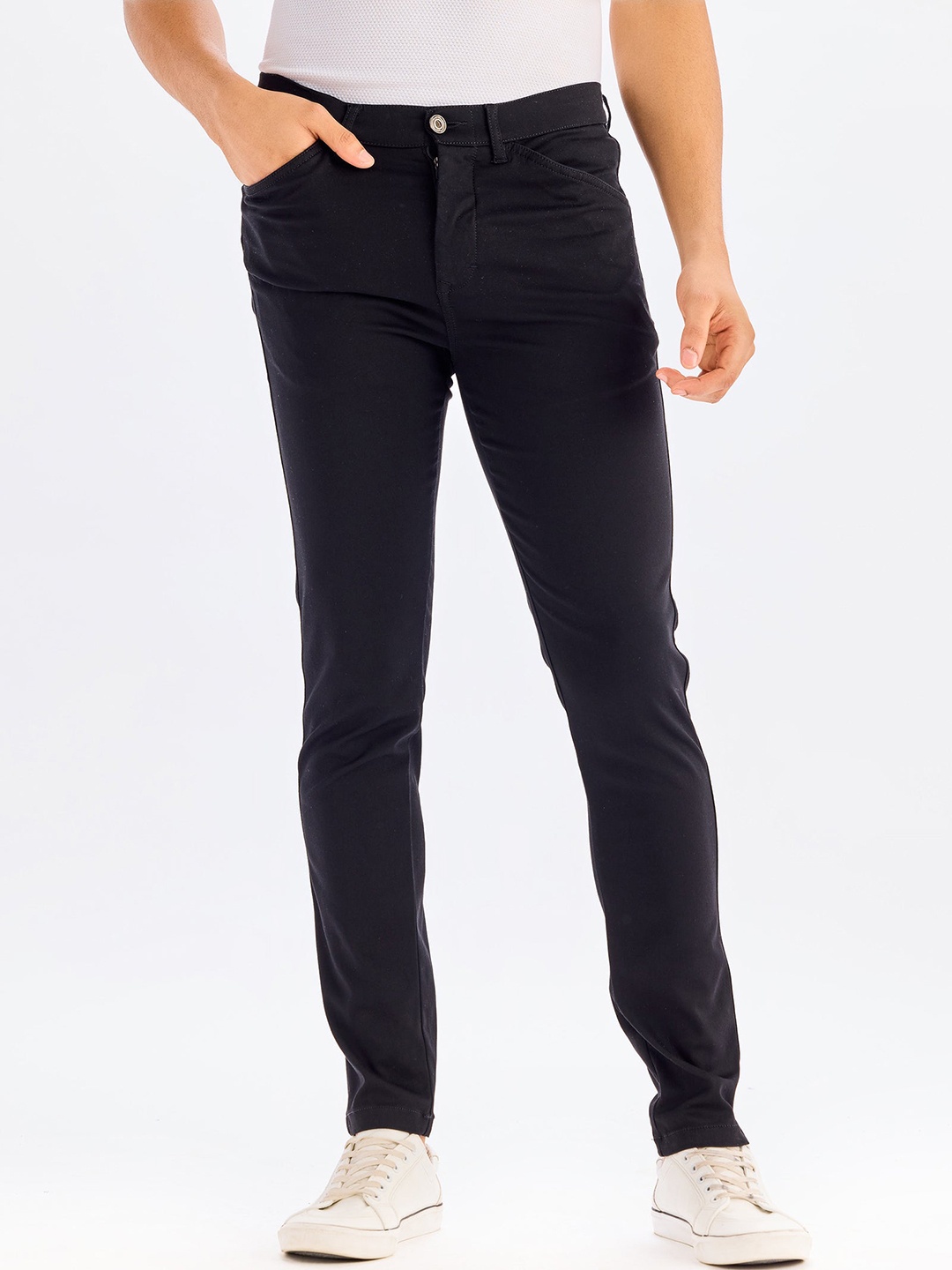 

Red Flame Men Skinny Fit Mid-Rise Stretchable Trouser, Black