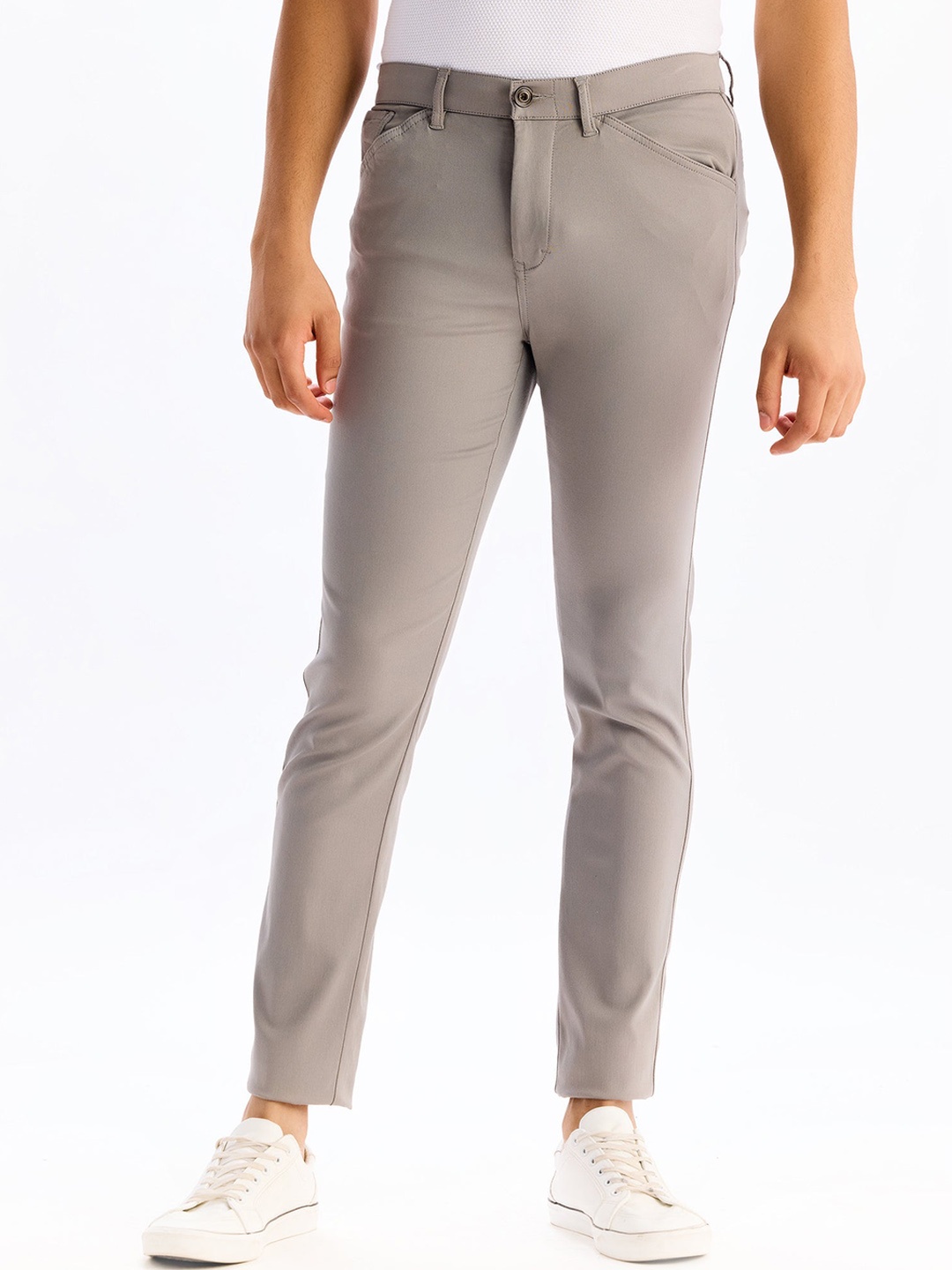 

Red Flame Men Skinny Fit Mid-Rise Stretchable Trouser, Grey