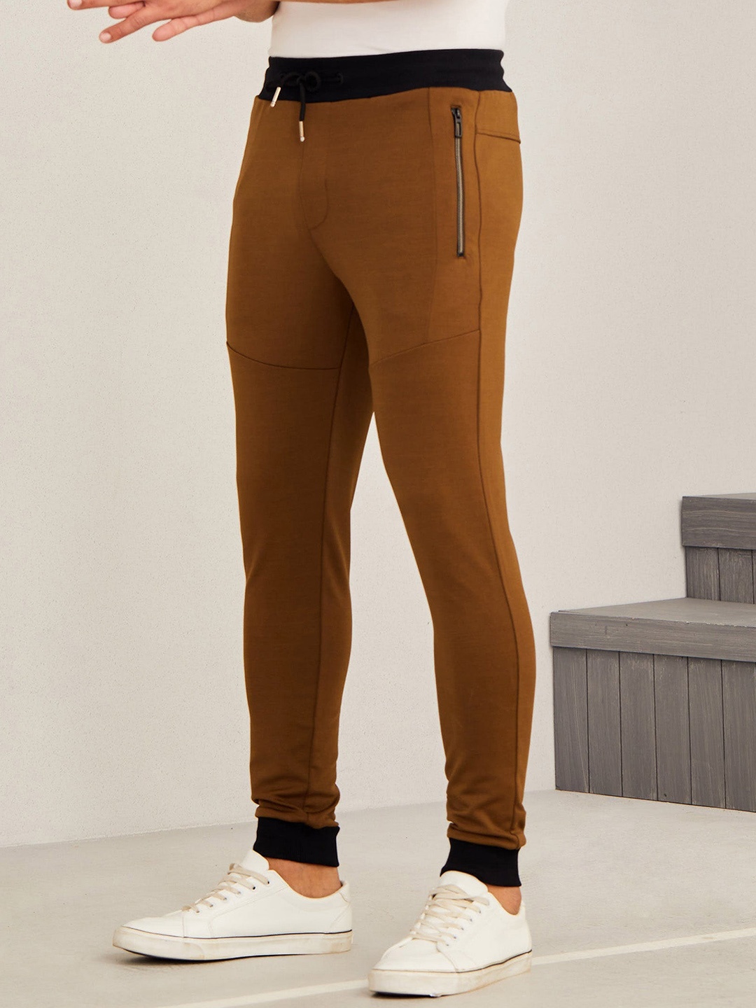 

Red Flame Men Joggers Trousers, Brown