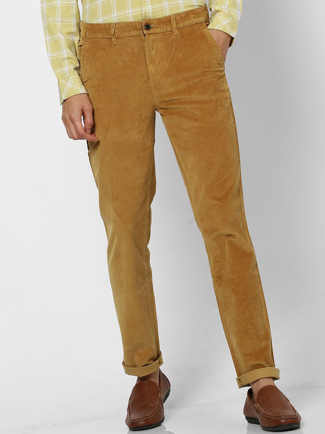 

Red Flame Men Slim Fit Stretchable Regular Trousers, Khaki