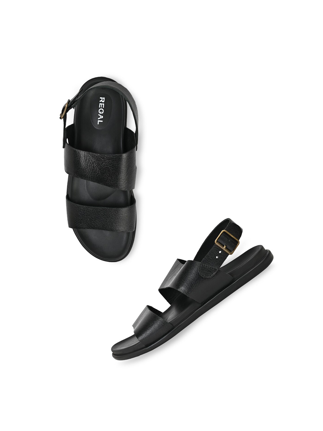 

Regal Men Leather Comfort Sandals, Black