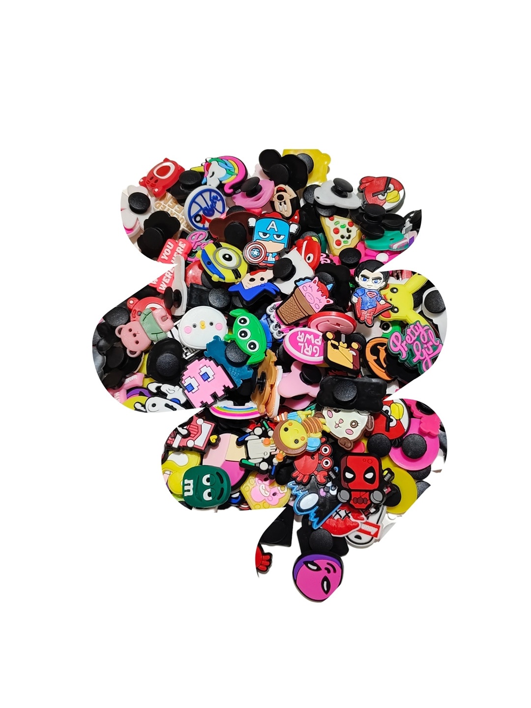 

Pinapes Unisex Set OF 20 Quirky Decor Shoe Charms, Assorted