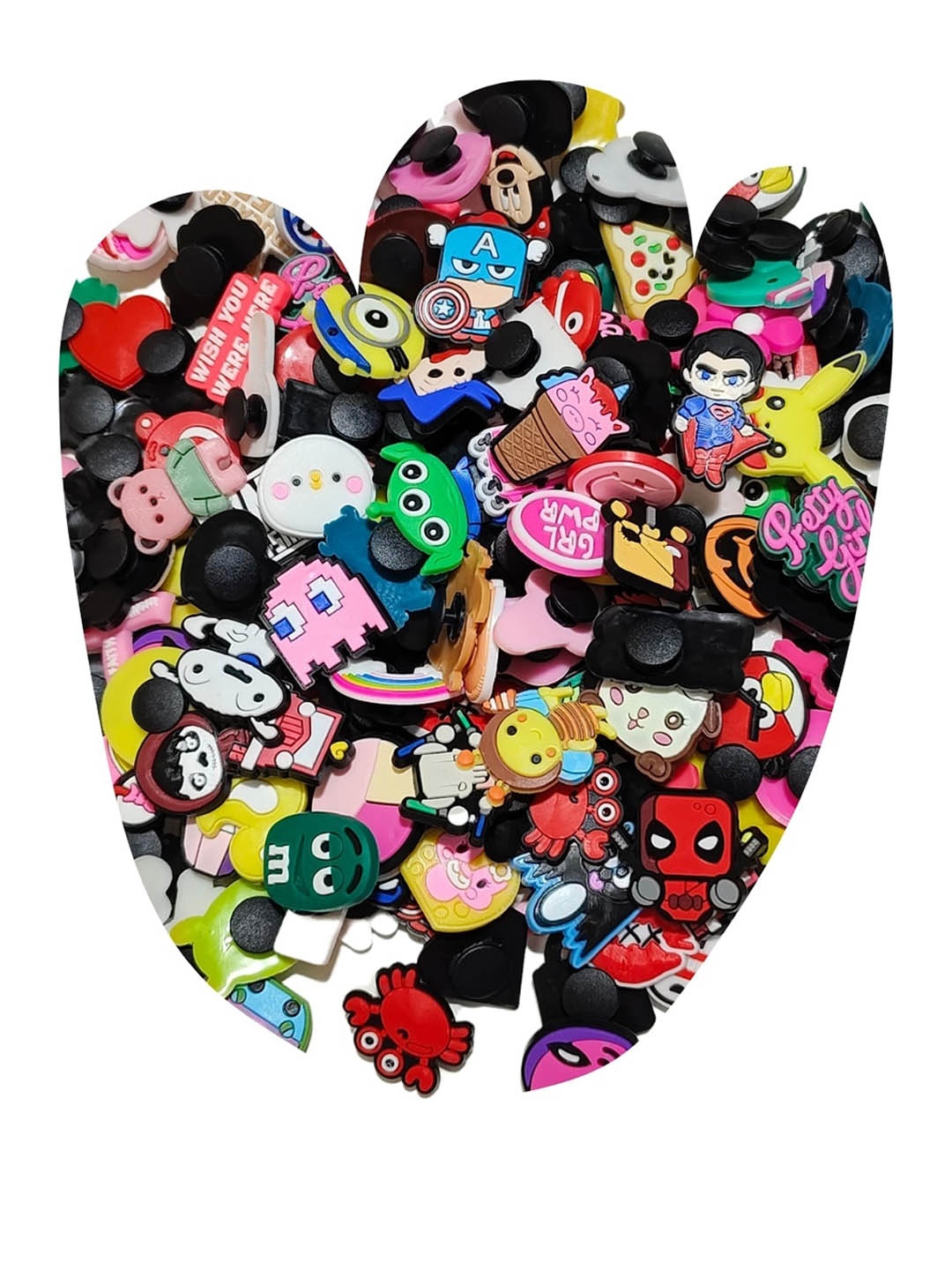 

Pinapes Unisex Set OF 20 Quirky Decor Shoe Charms, Assorted