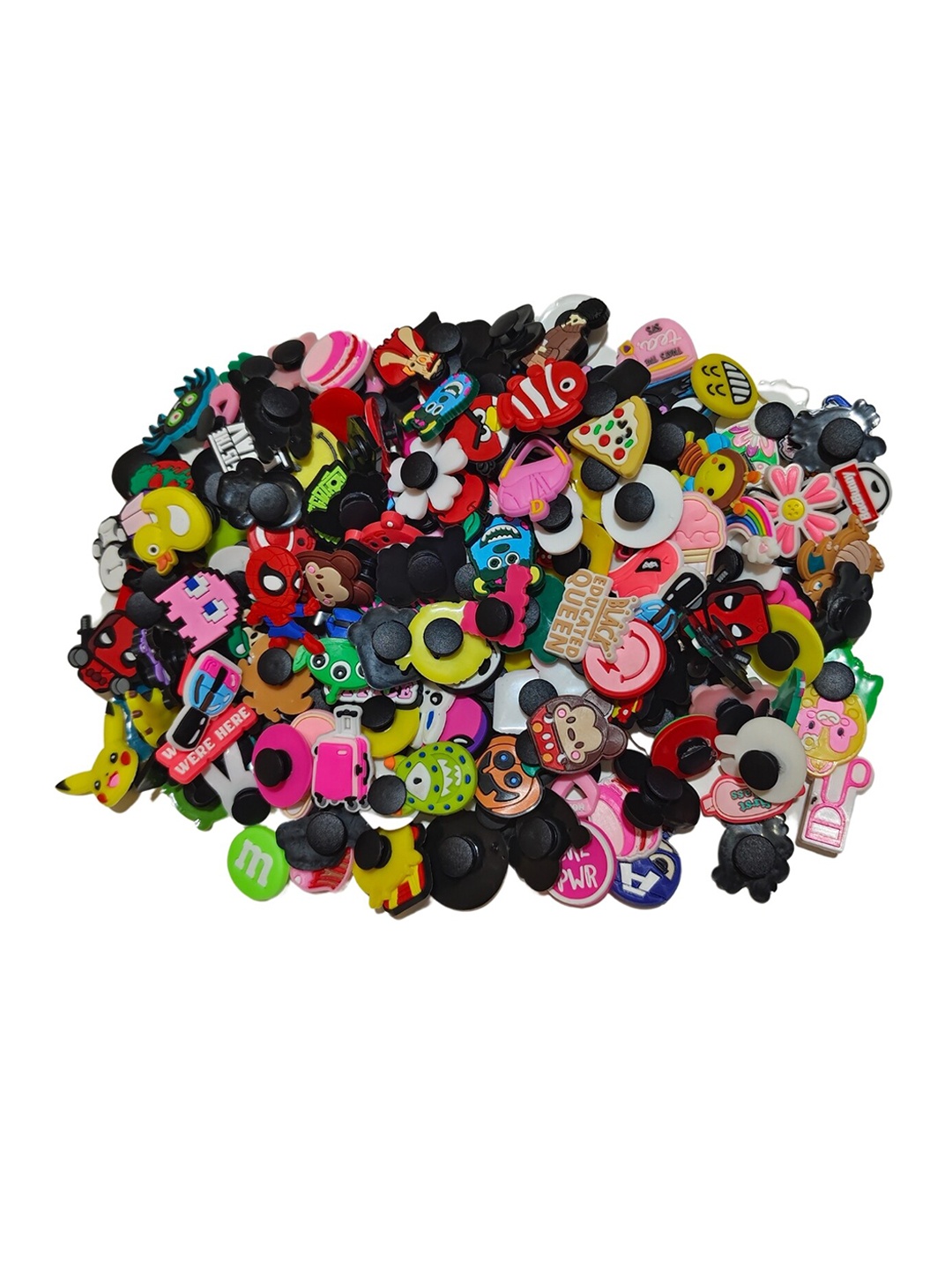 

Pinapes Unisex Set OF 20 Quirky Decor Shoe Charms, Black
