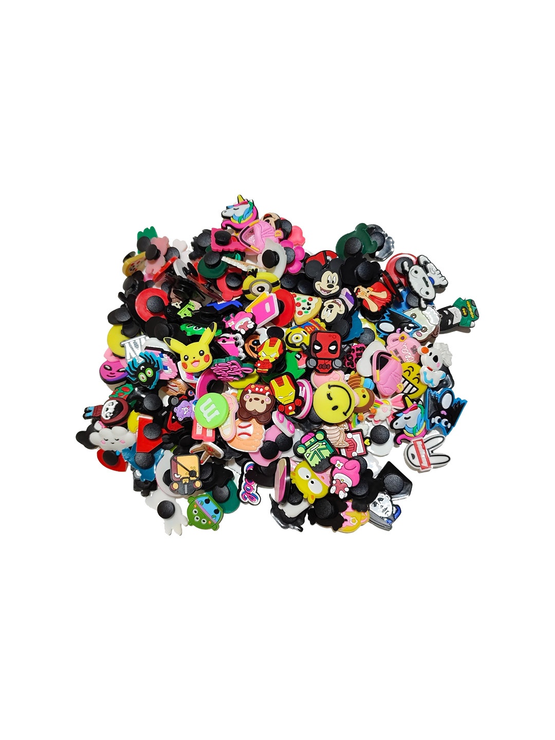 

Pinapes Unisex Set OF 20 Quirky Decor Shoe Charms, Black