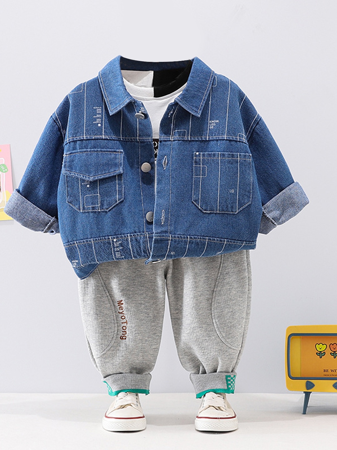 

INCLUD Boys Shirt with Trousers, Blue
