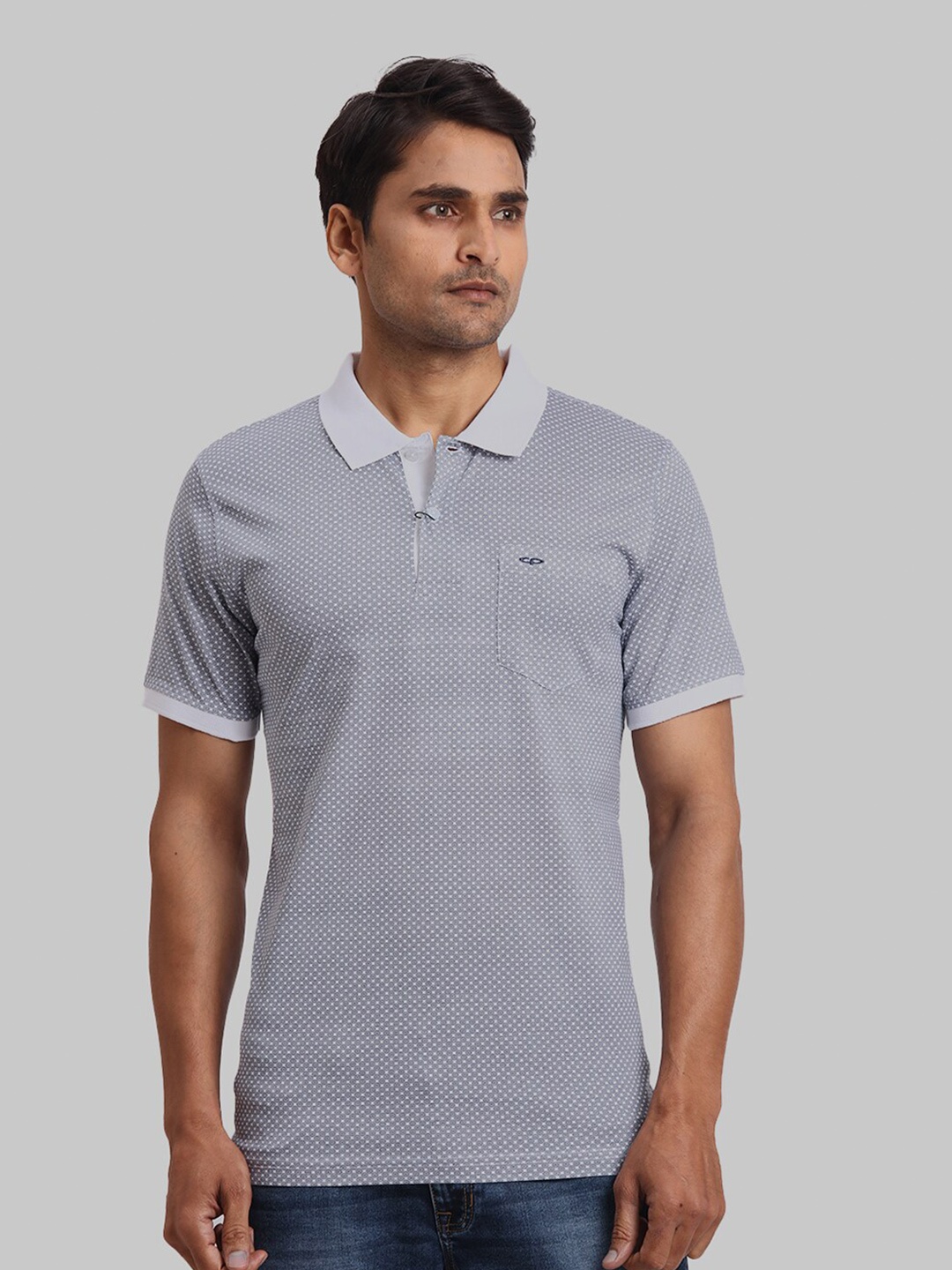 

ColorPlus Polo Collar Short Sleeves Regular Fit Cotton T-shirt, White