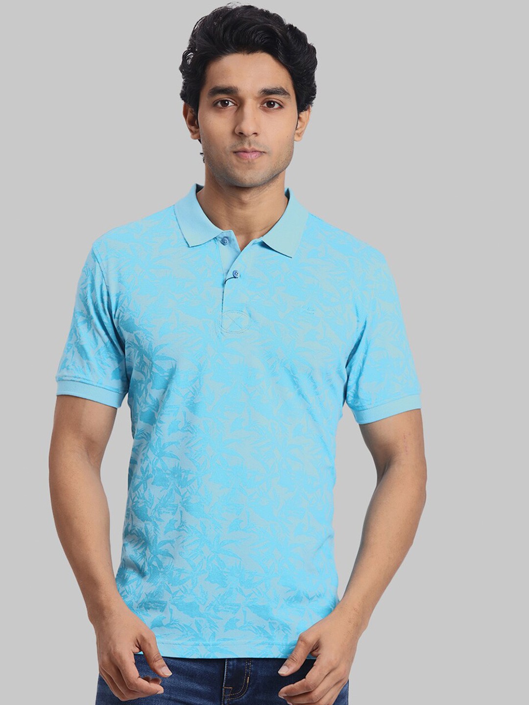 

ColorPlus Henley Neck Short Sleeves Regular Fit Cotton T-shirt, Blue