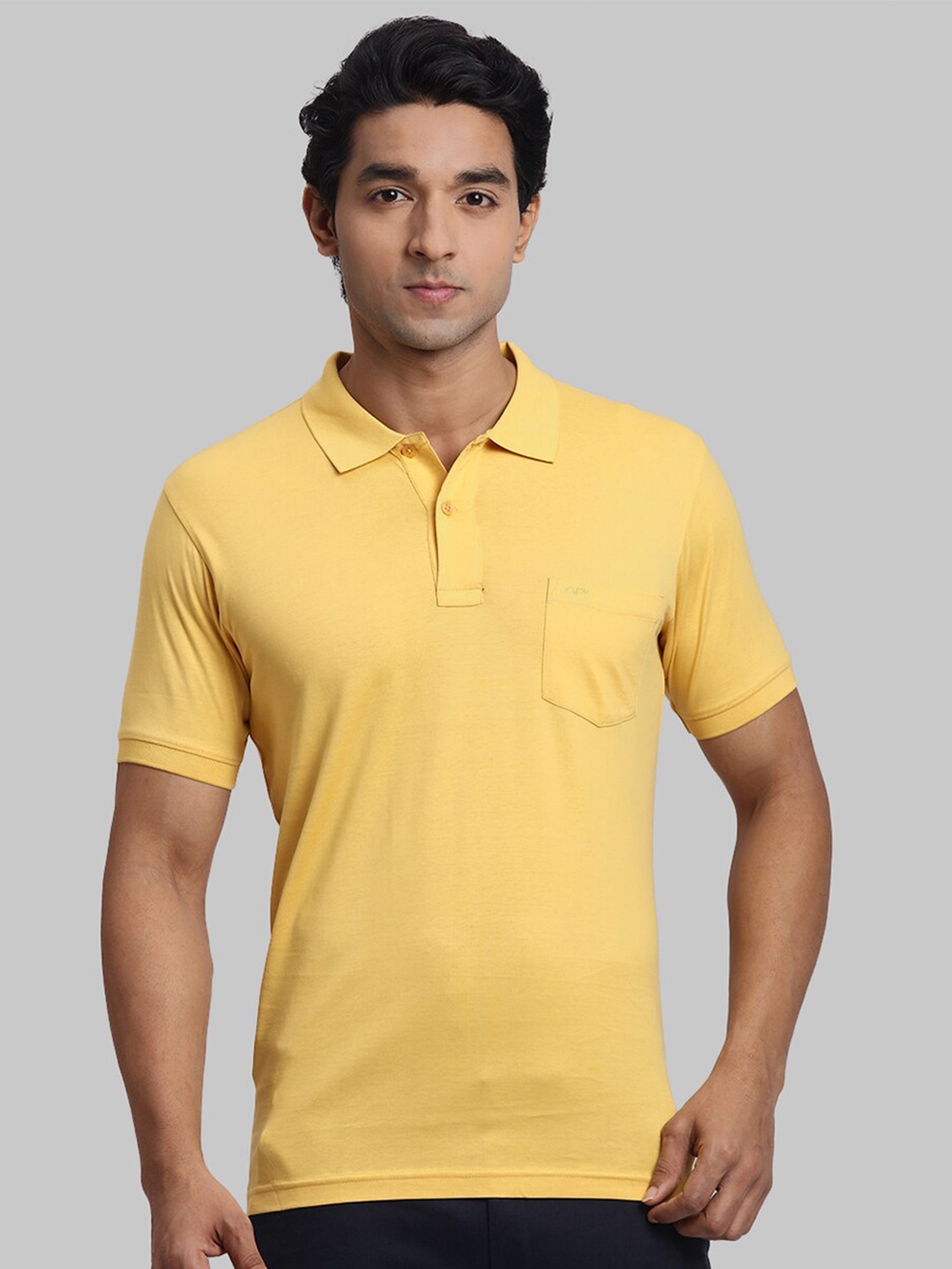 

ColorPlus Cotton Polo Collar Short Sleeves Regular Fit Pockets T-shirt, Yellow
