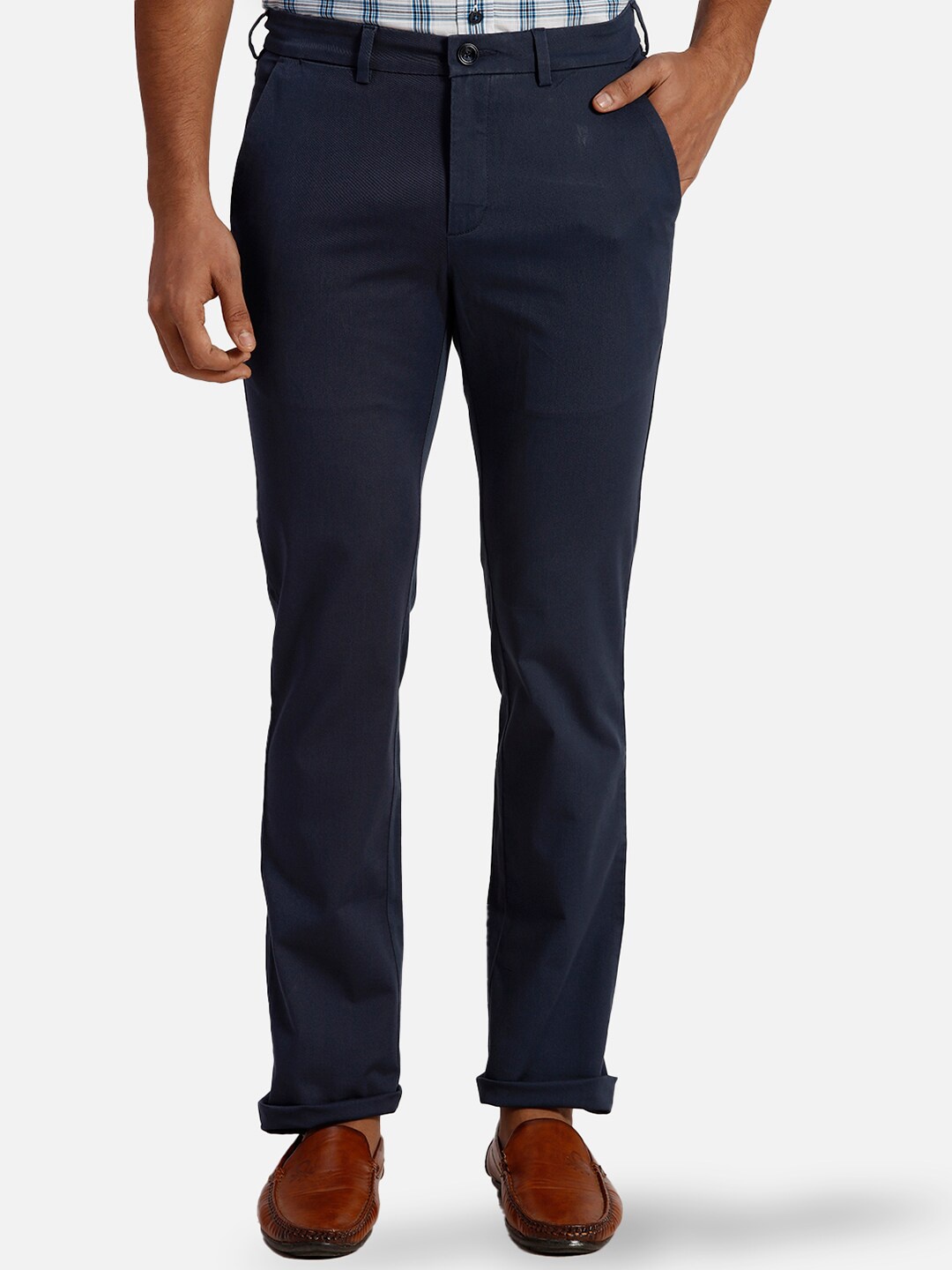 

ColorPlus Men Slim Fit Chinos Casual Trouser, Blue
