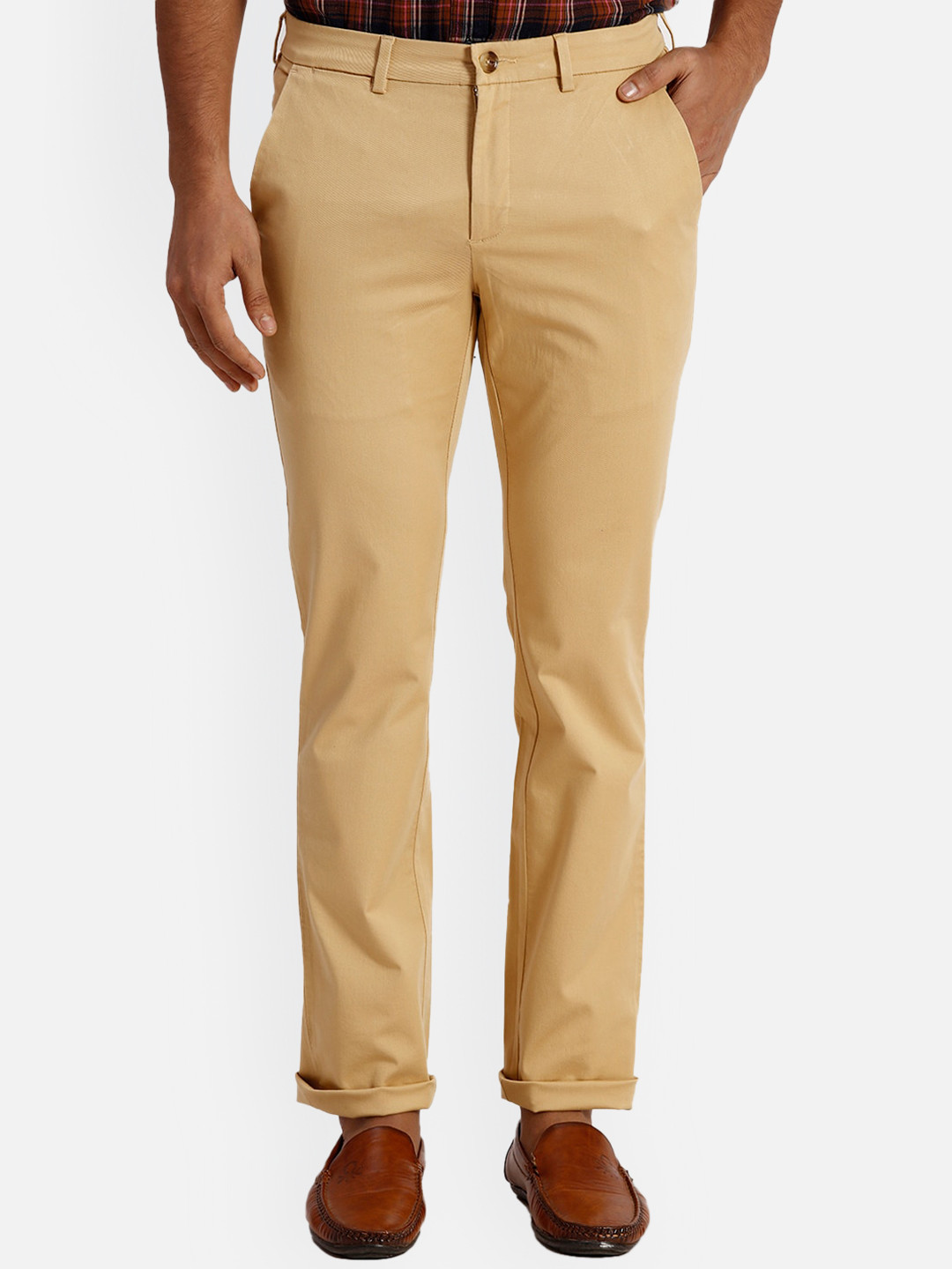 

ColorPlus Men Slim Fit Trousers, Brown