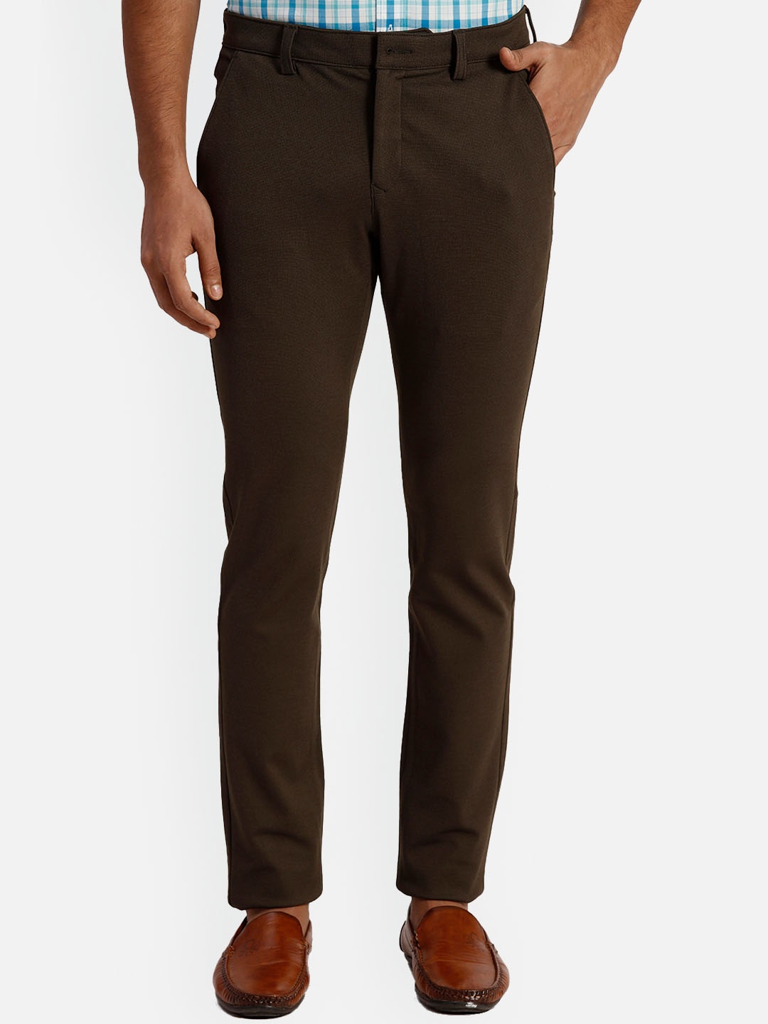 

ColorPlus Men Slim Fit Chinos Trousers, Green