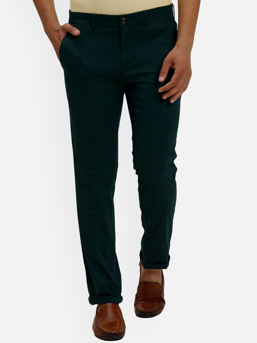 

ColorPlus Men Chinos Trousers, Green